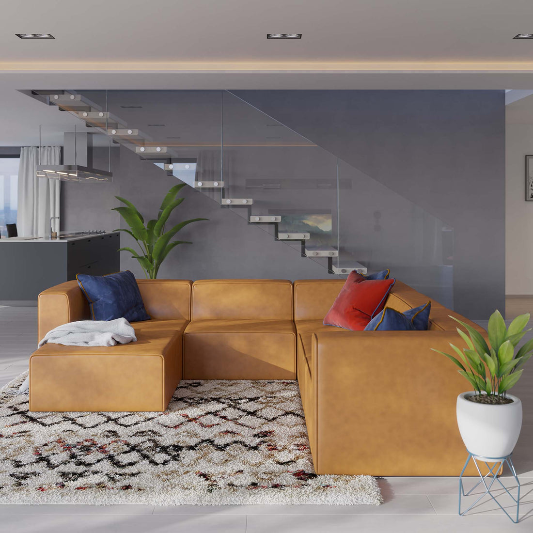 Mingle Vegan Leather 6-Piece Furniture Set by Modway