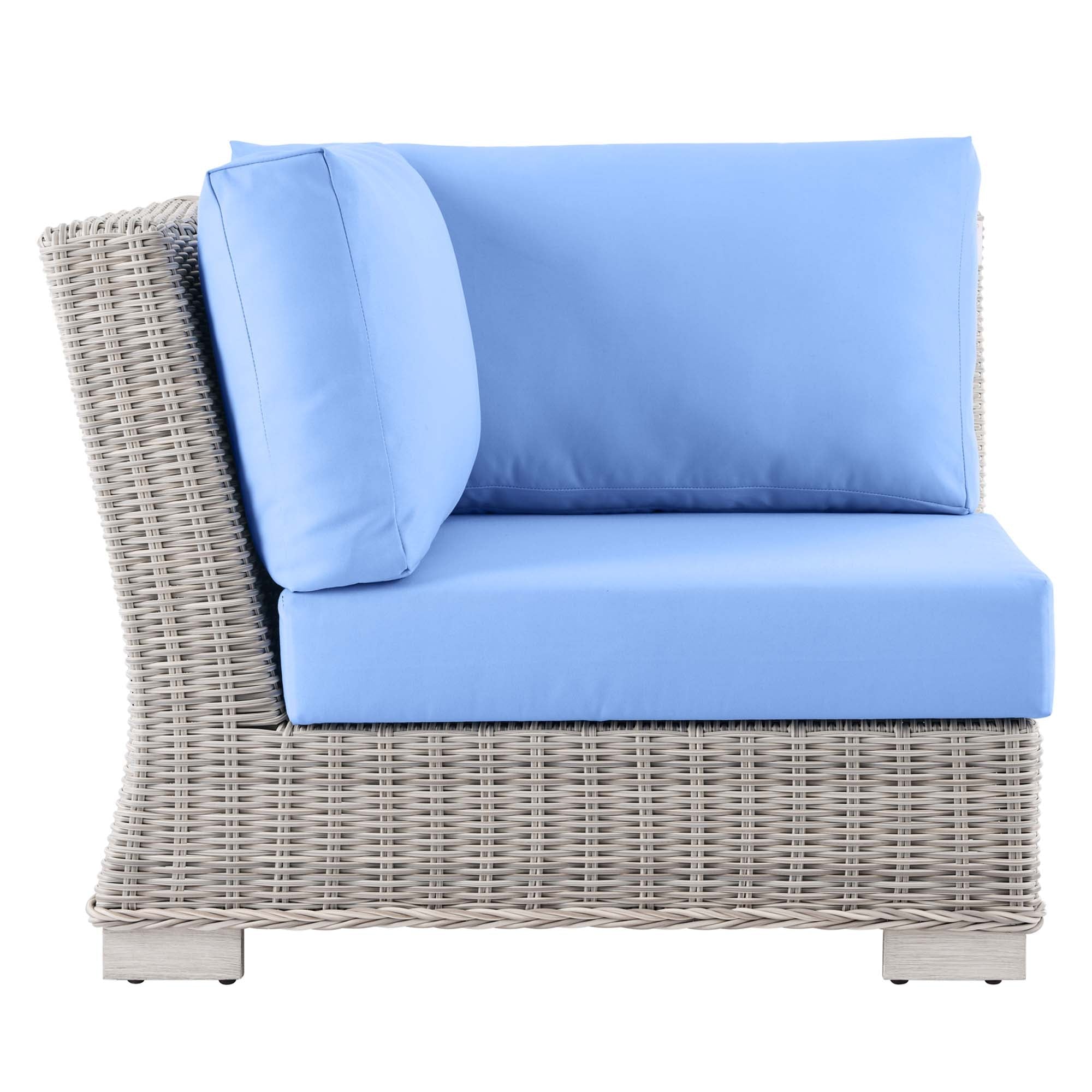 Conway Outdoor Patio Wicker Rattan Corner Chair by Modway