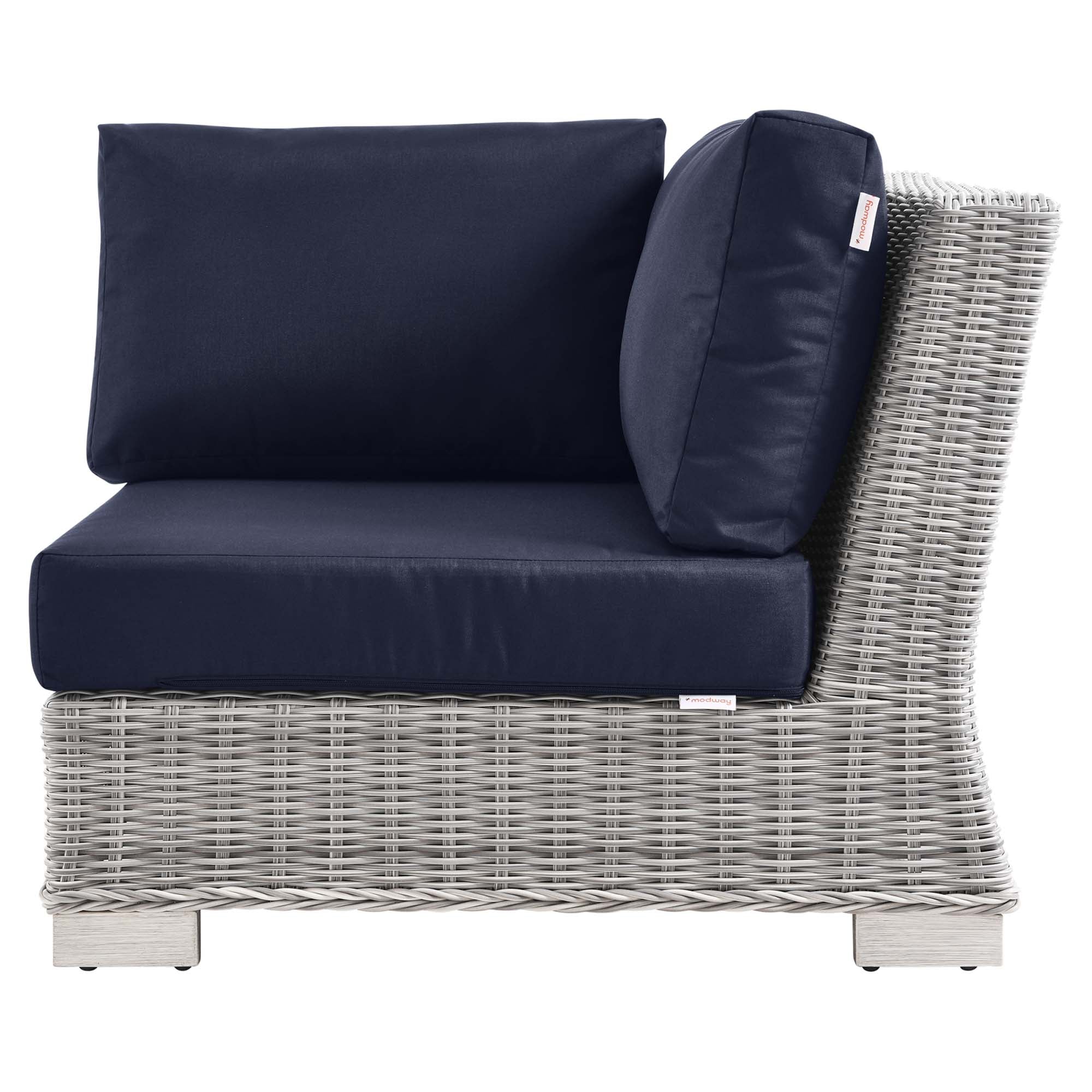 Conway Outdoor Patio Wicker Rattan Corner Chair by Modway
