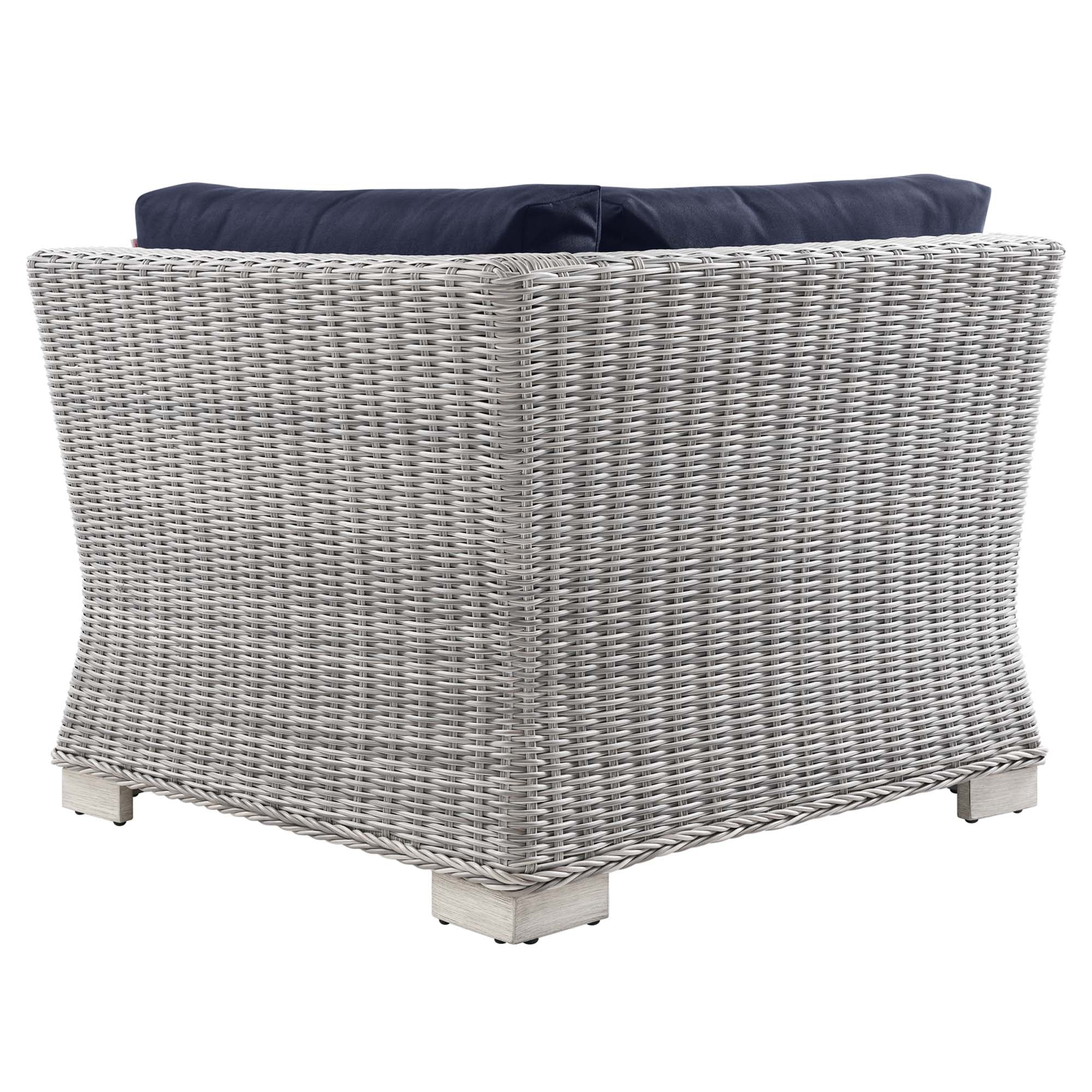 Conway Outdoor Patio Wicker Rattan Corner Chair by Modway