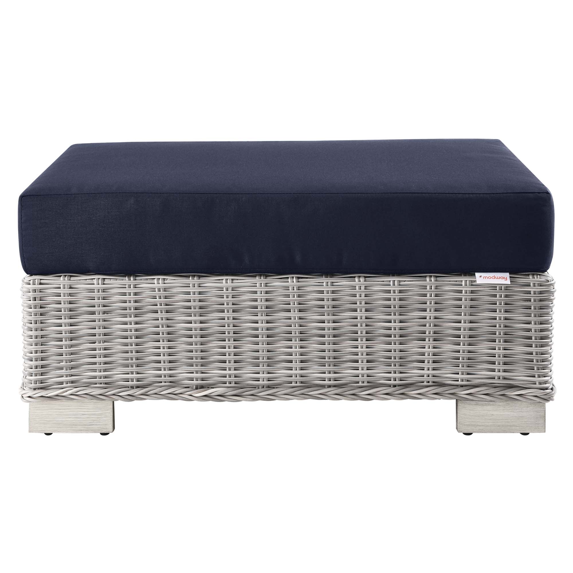 Conway Outdoor Patio Wicker Rattan Ottoman by Modway