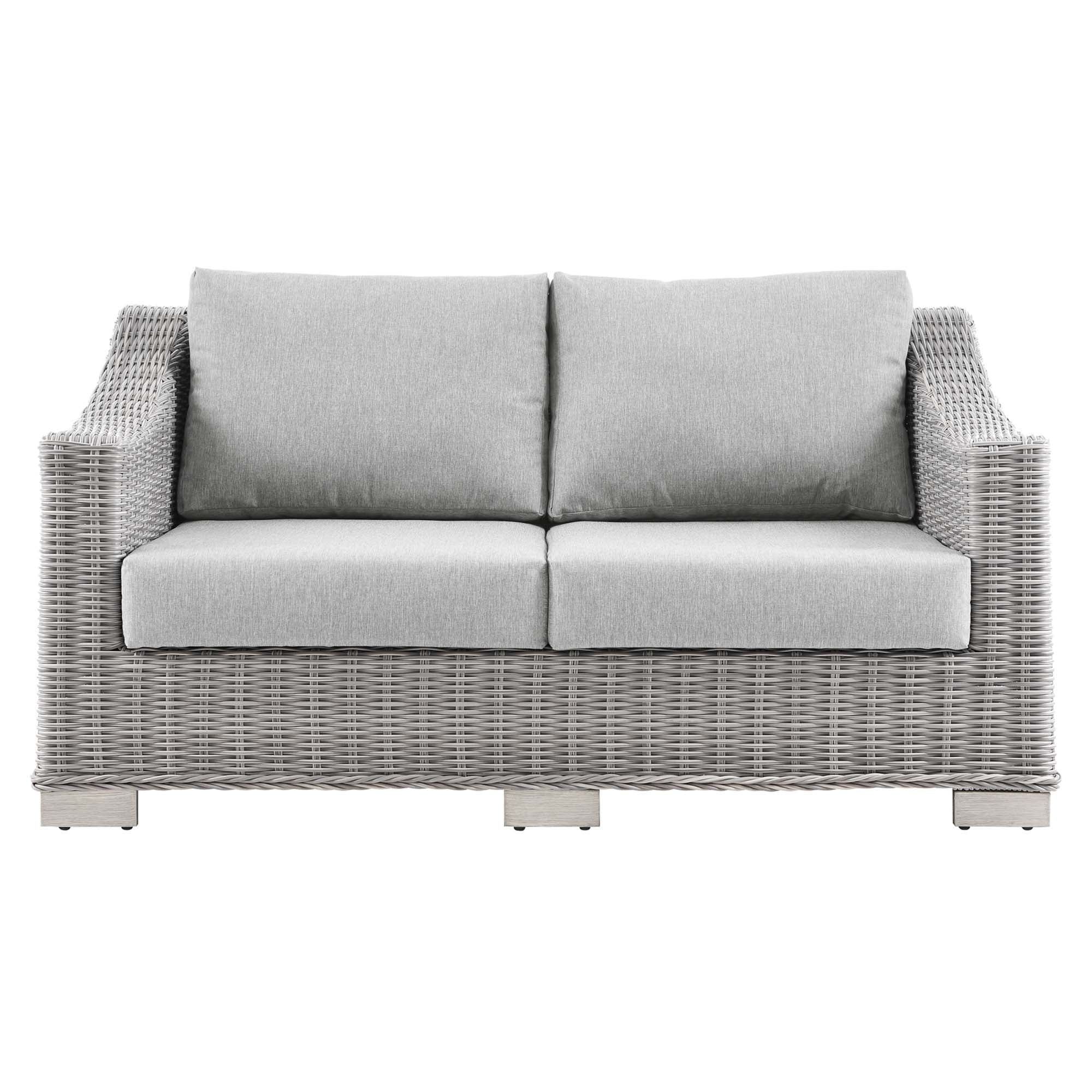 Conway Outdoor Patio Wicker Rattan Loveseat by Modway
