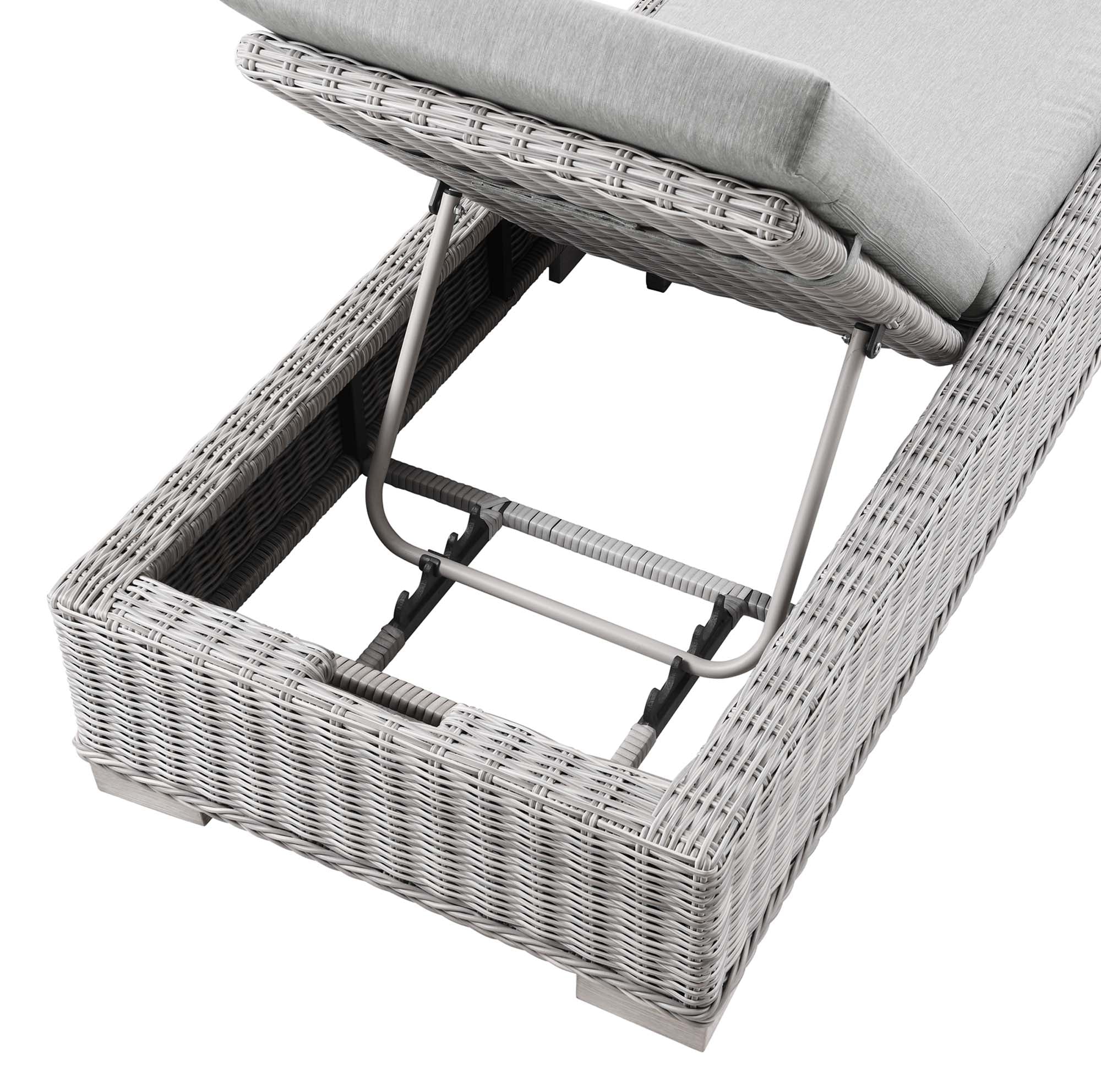 Conway Outdoor Patio Wicker Rattan Chaise Lounge by Modway