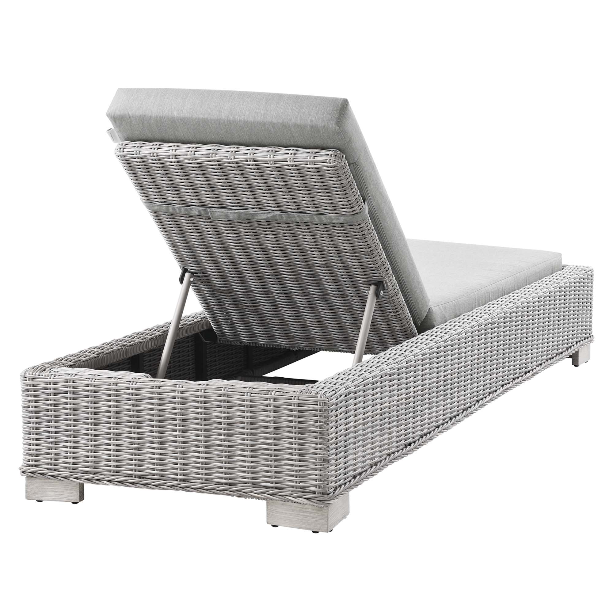 Conway Outdoor Patio Wicker Rattan Chaise Lounge by Modway
