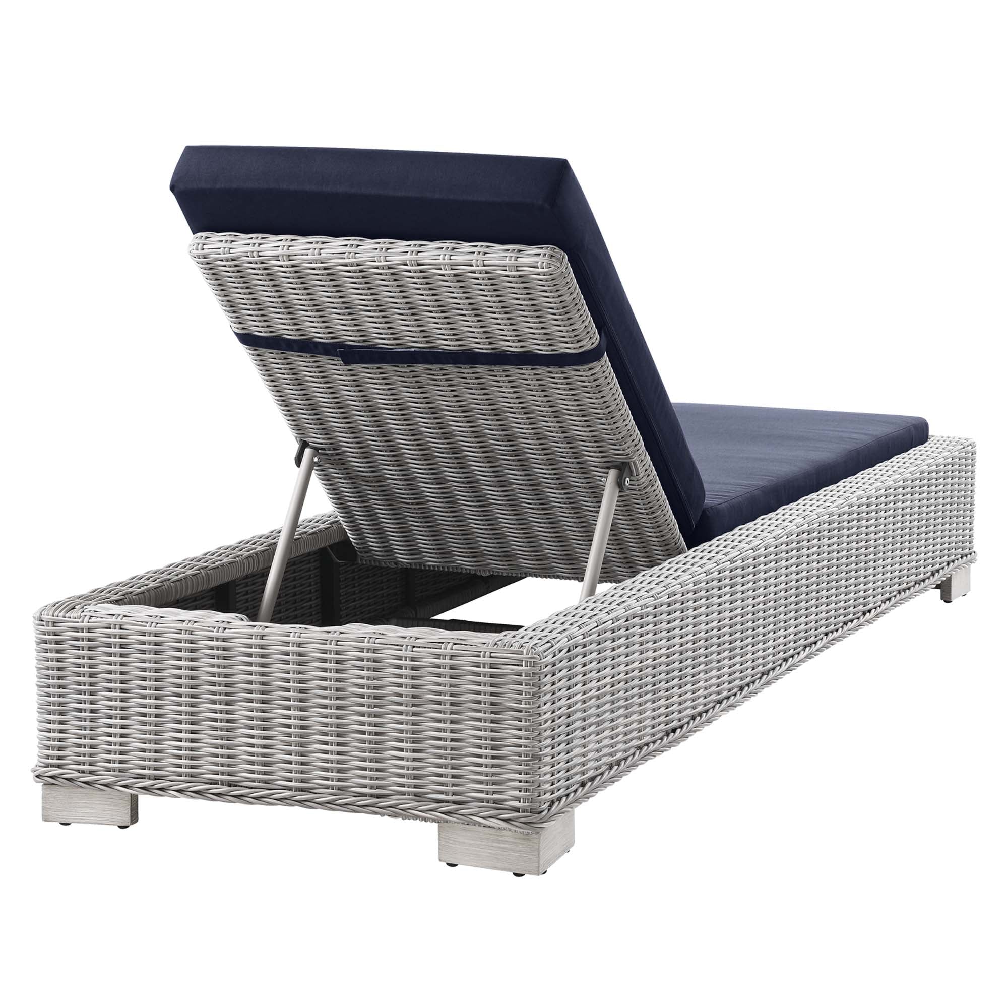 Conway Outdoor Patio Wicker Rattan Chaise Lounge by Modway