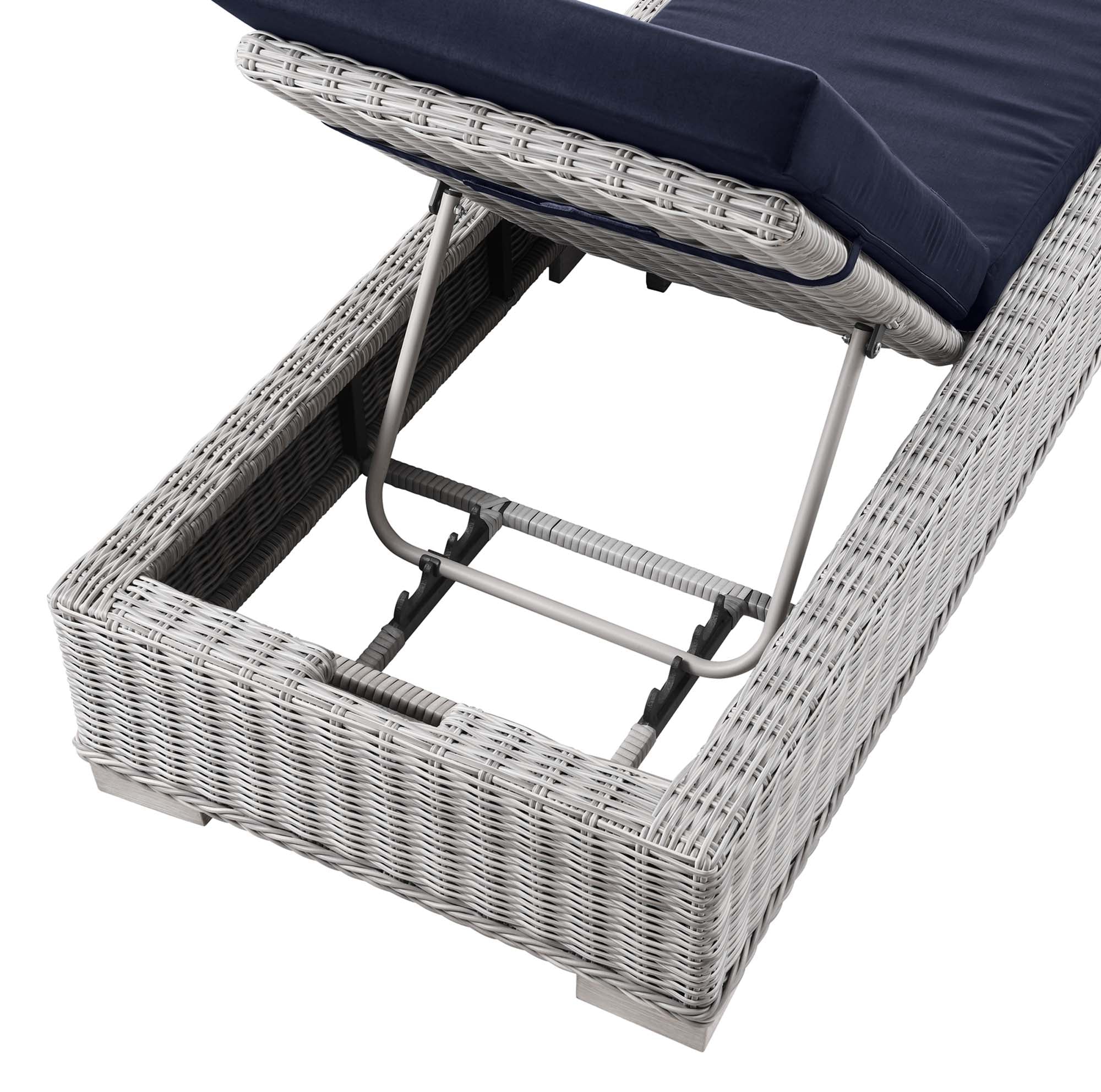 Conway Outdoor Patio Wicker Rattan Chaise Lounge by Modway