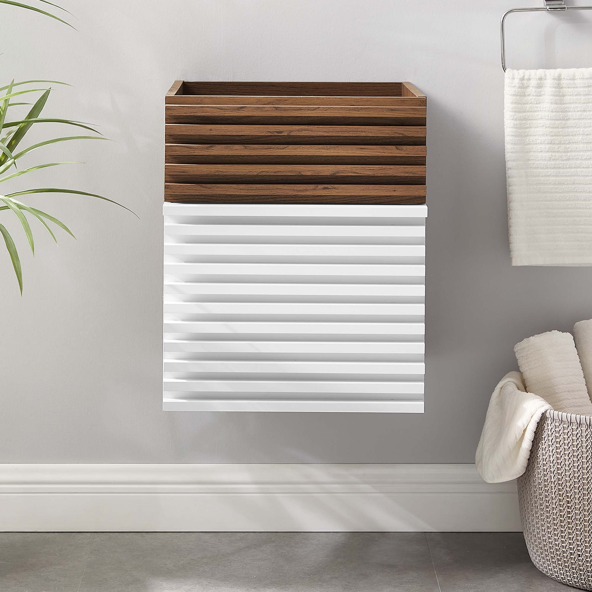 Render Wall-Mount Bathroom Cabinet Basin Not Included by Modway