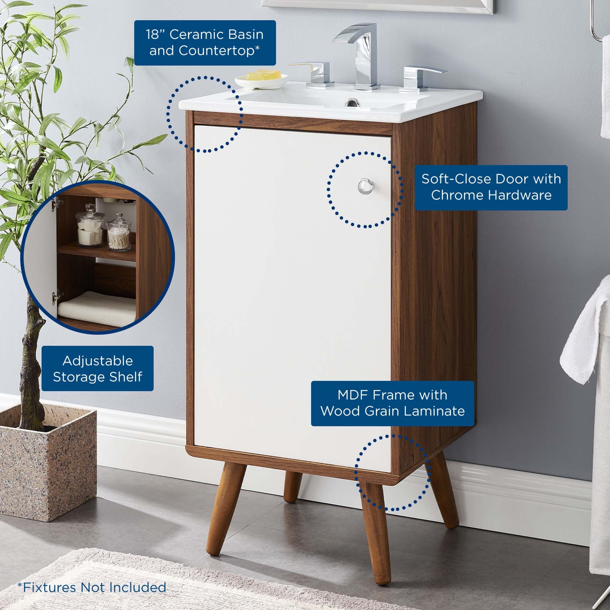 Transmit Bathroom Vanity Basin Included by Modway