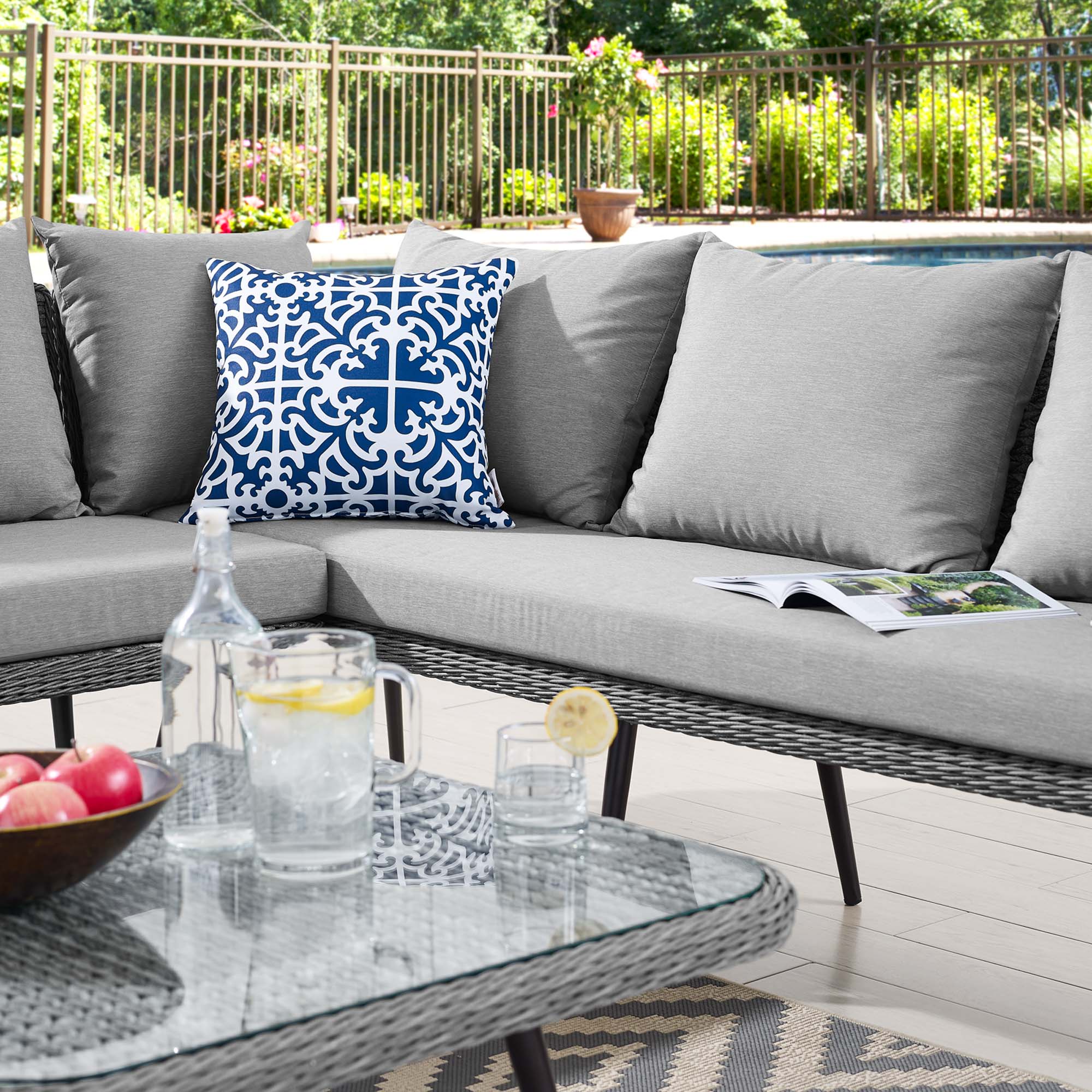 Endeavor Outdoor Patio Wicker Rattan Wicker Rattan Seating Set by Modway