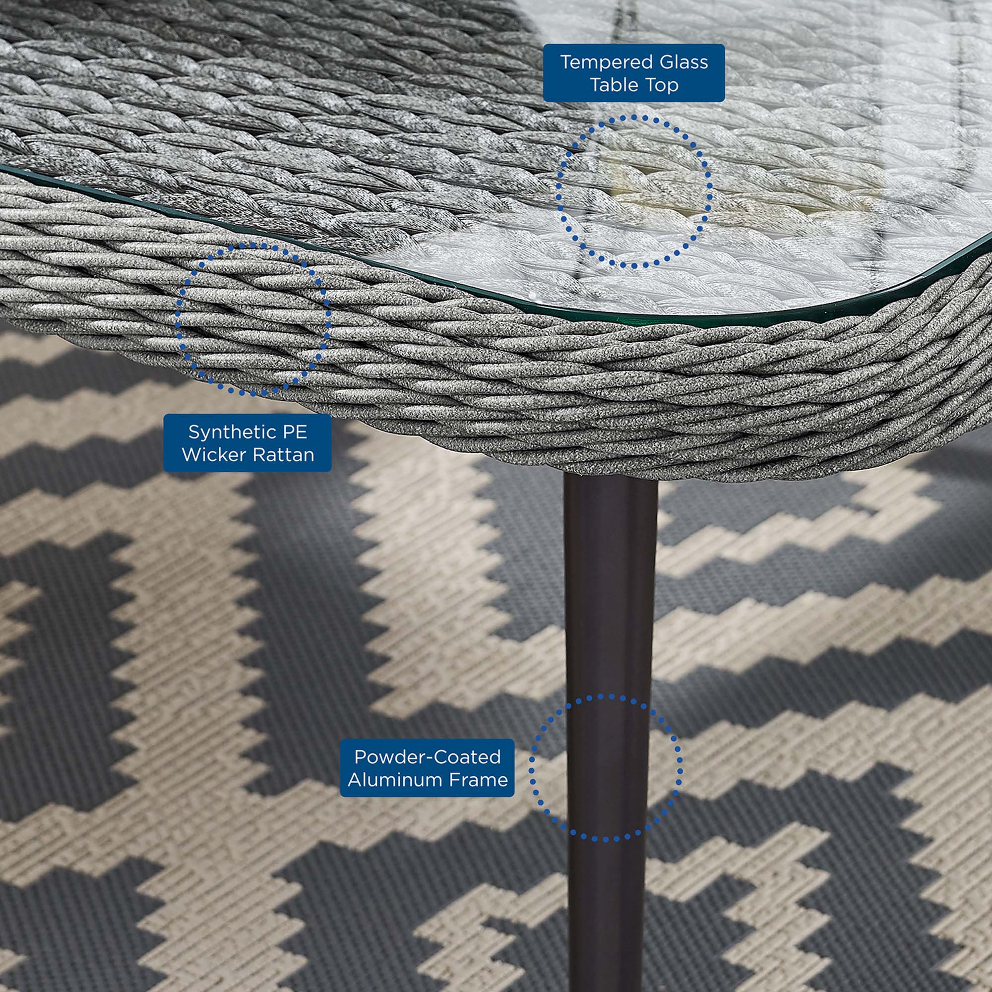 Endeavor Outdoor Patio Wicker Rattan Wicker Rattan Seating Set by Modway