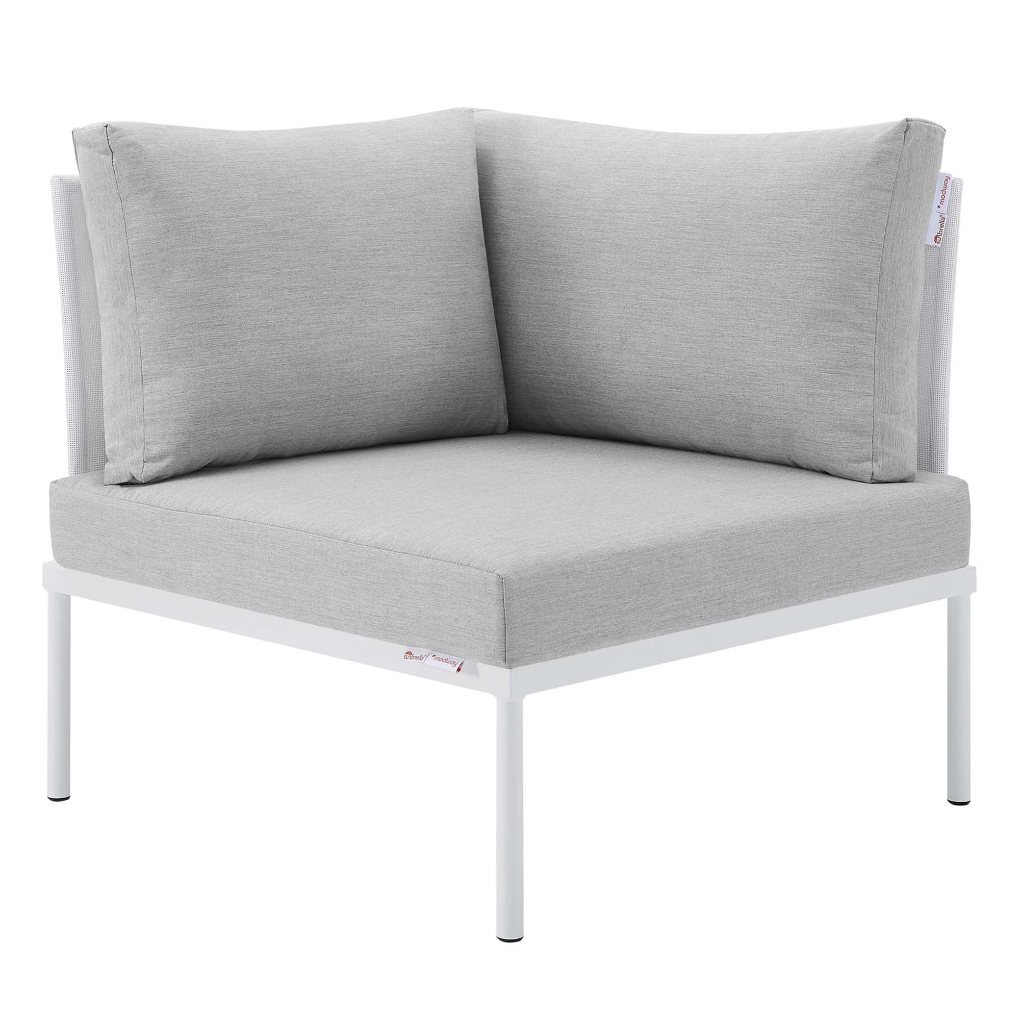 Harmony 6-Piece Sunbrella® Outdoor Patio Aluminum Sectional Sofa Set by Modway