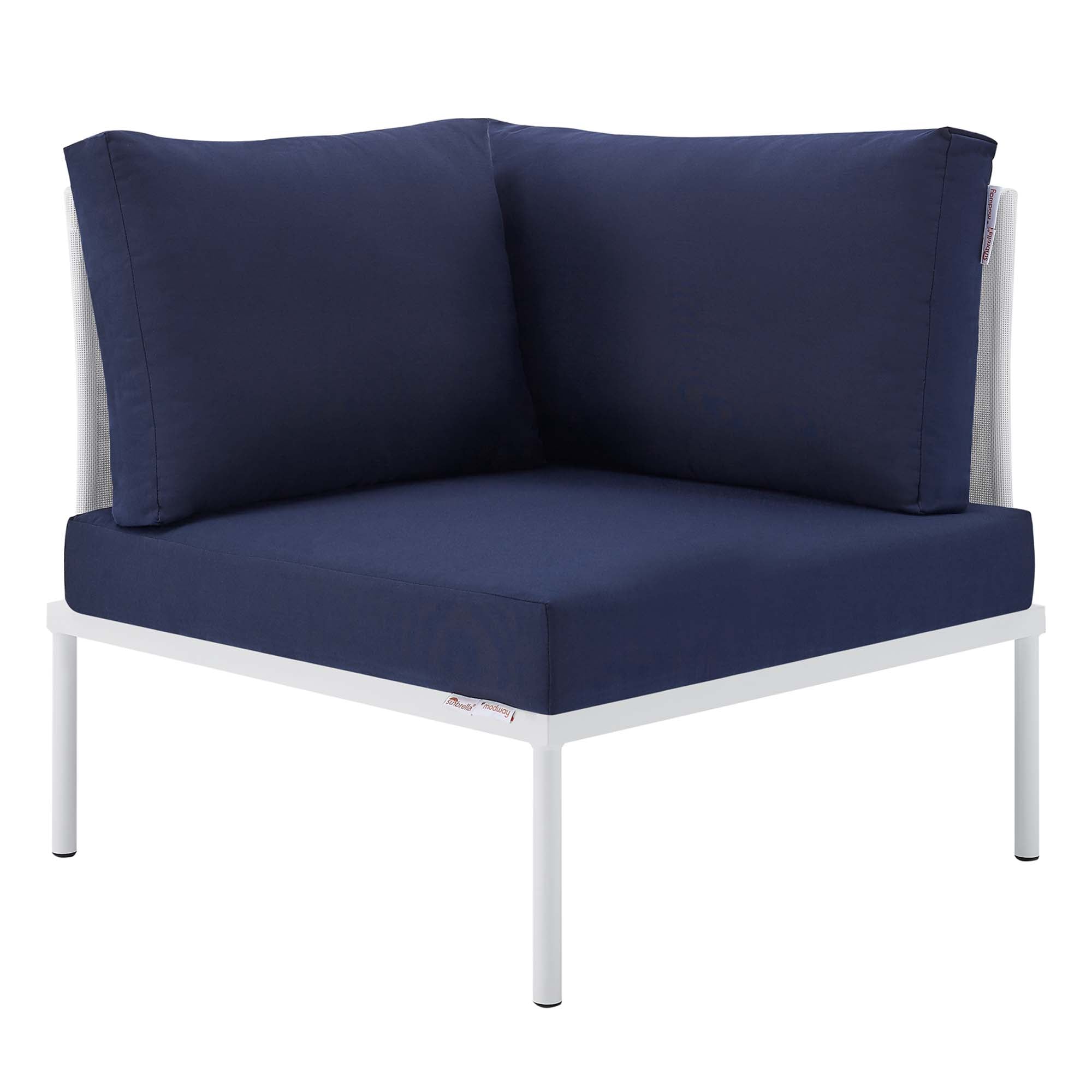 Harmony 6-Piece Sunbrella® Outdoor Patio Aluminum Sectional Sofa Set by Modway