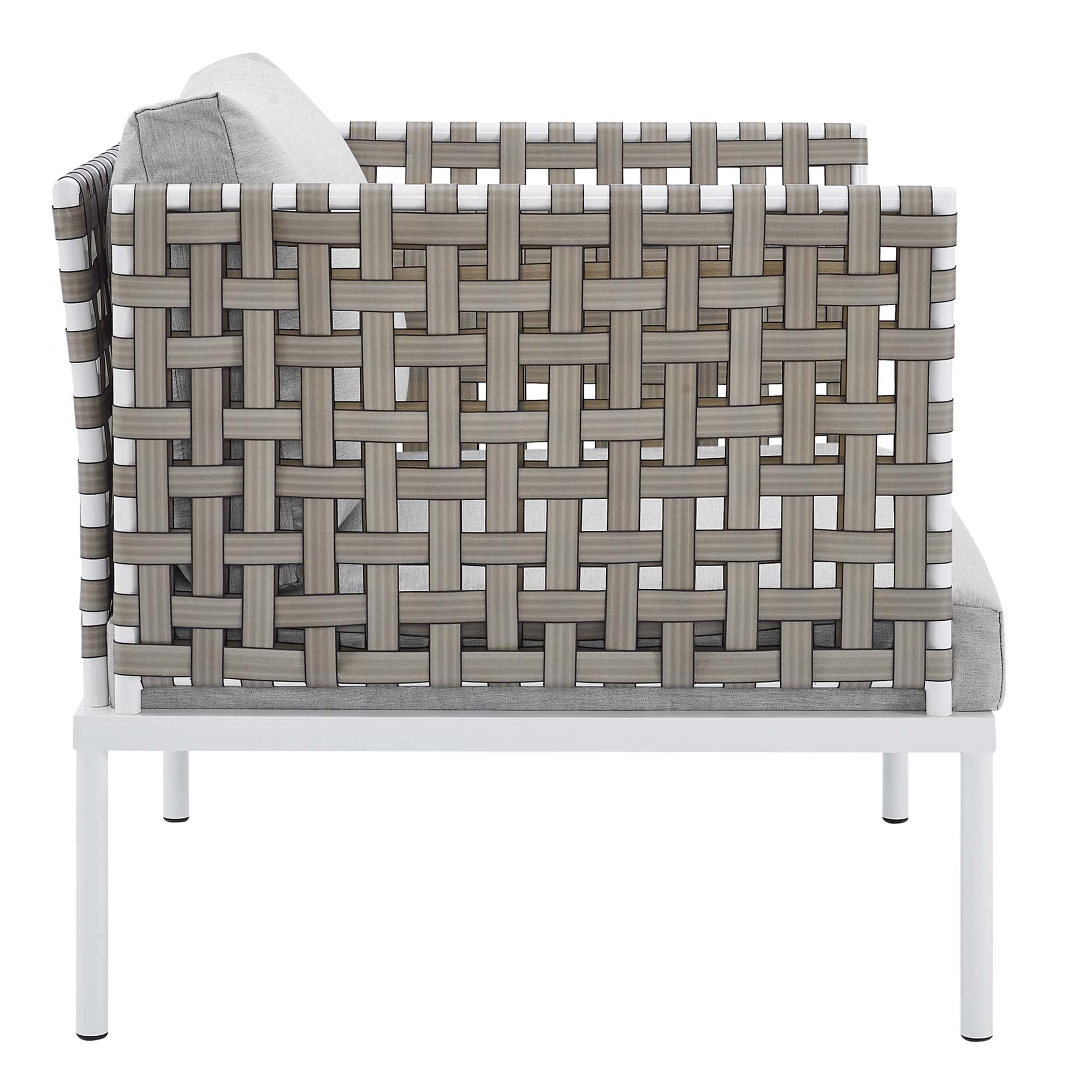Harmony 7-Piece Sunbrella® Basket Weave Outdoor Patio Aluminum Sectional Sofa Set by Modway