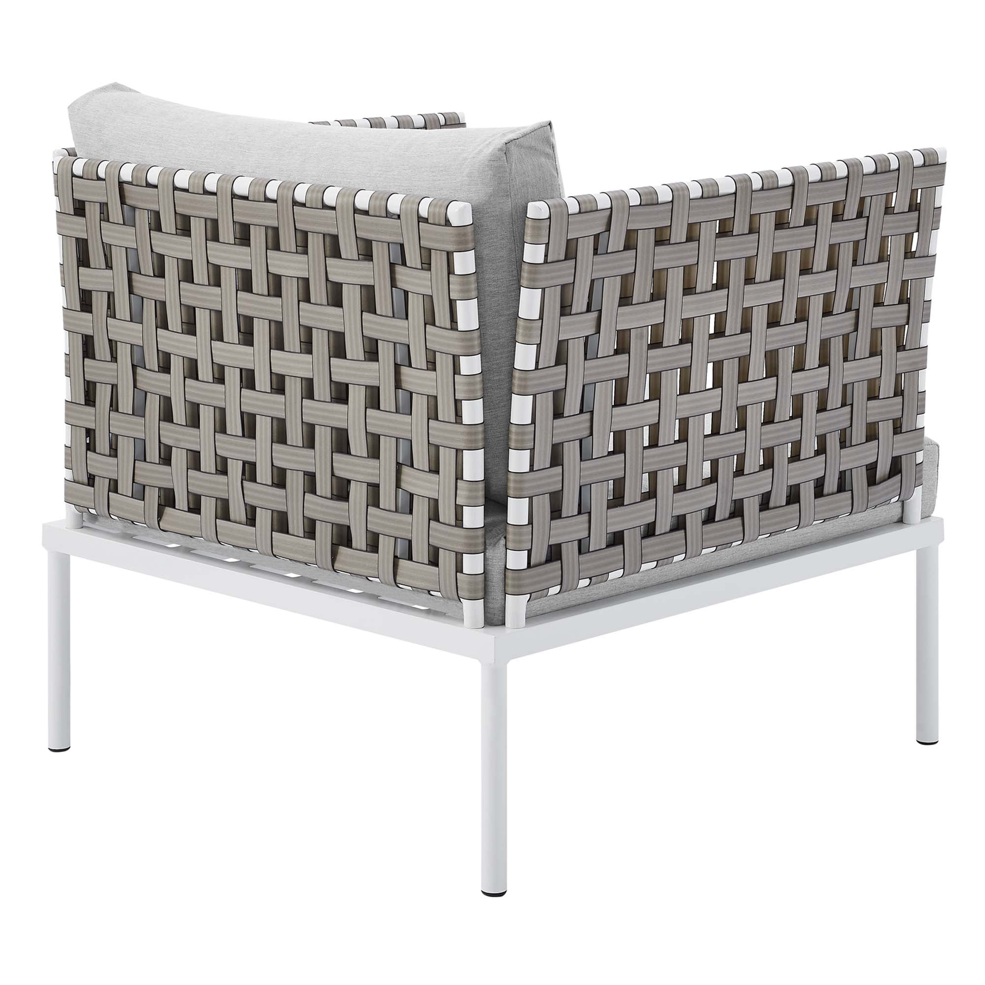 Harmony 7-Piece Sunbrella® Basket Weave Outdoor Patio Aluminum Sectional Sofa Set by Modway