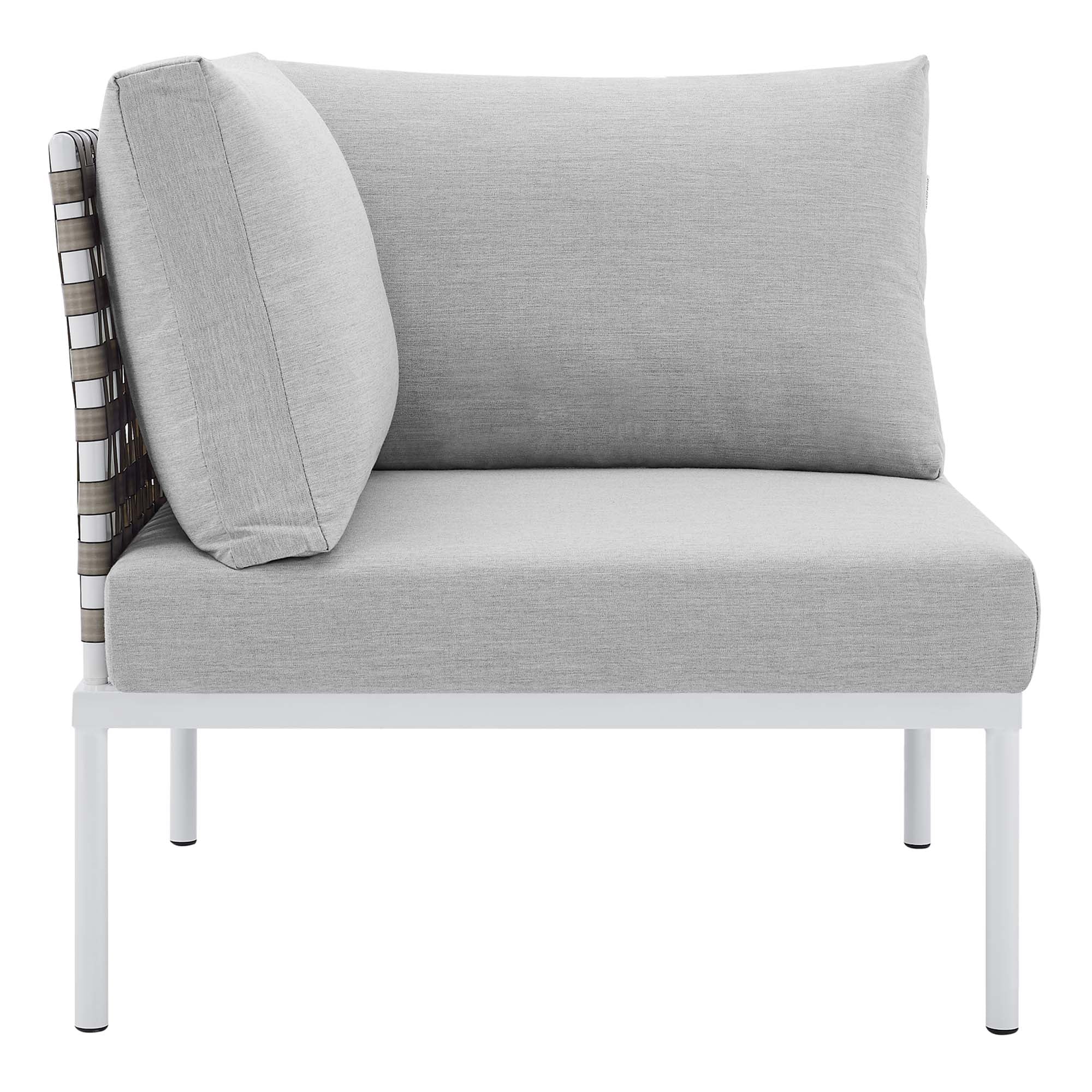 Harmony 7-Piece Sunbrella® Basket Weave Outdoor Patio Aluminum Sectional Sofa Set by Modway