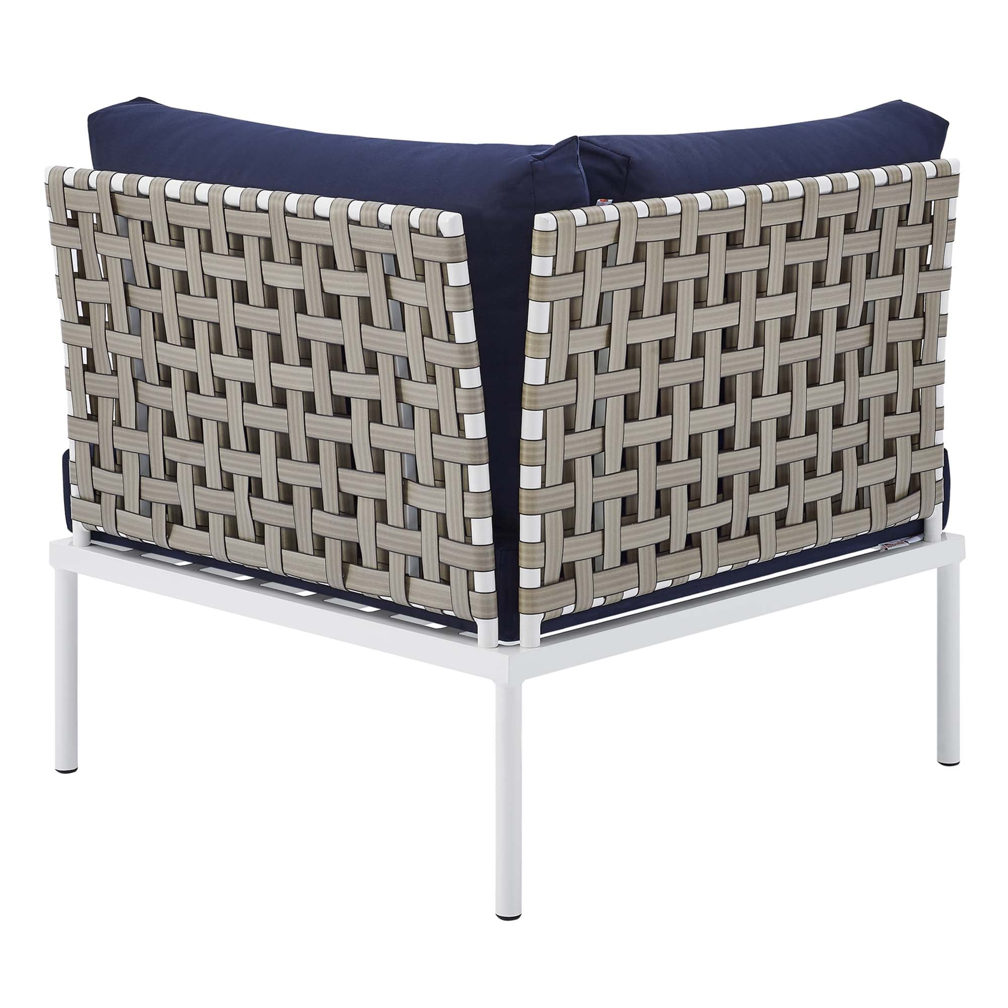 Harmony 7-Piece Sunbrella® Basket Weave Outdoor Patio Aluminum Sectional Sofa Set by Modway