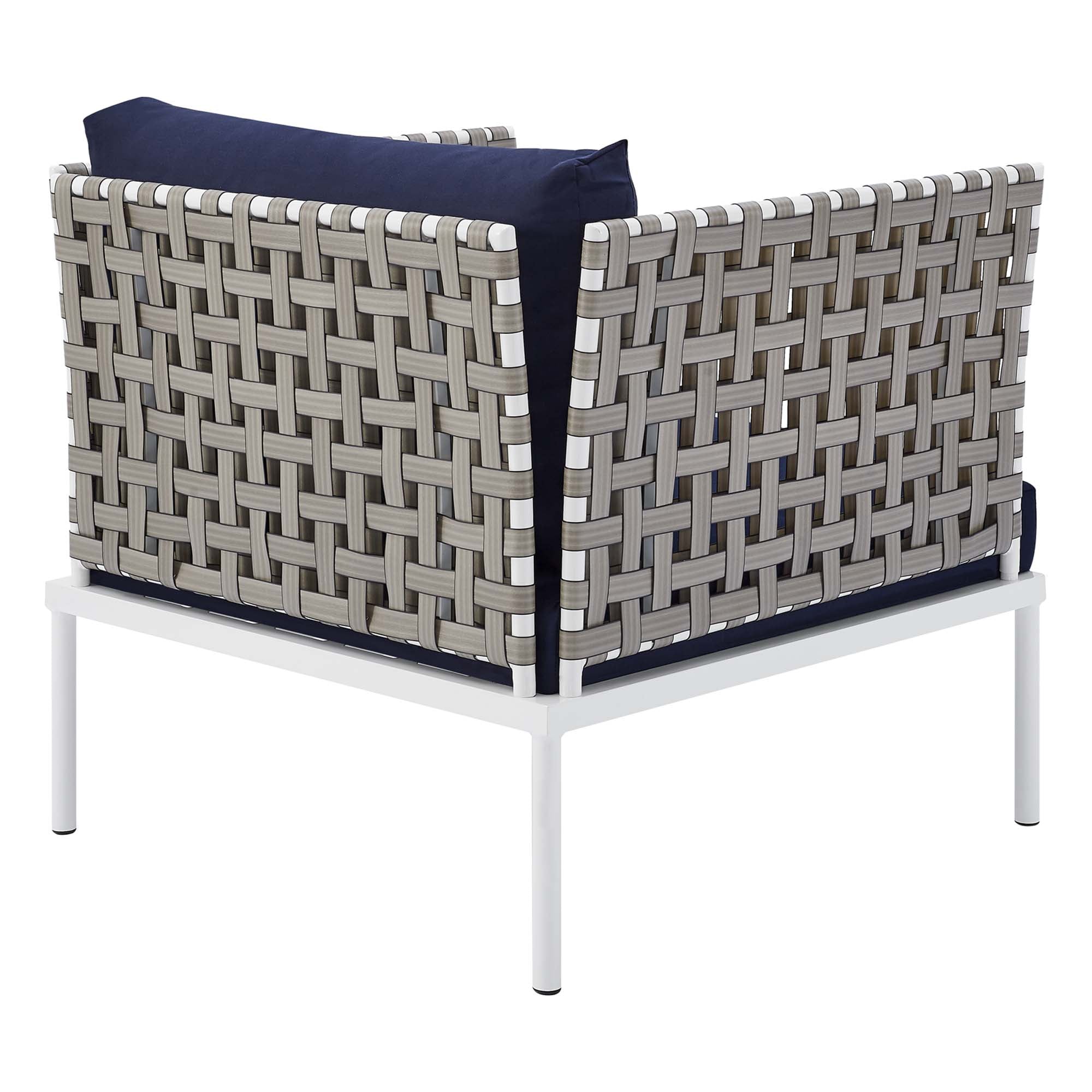 Harmony 7-Piece Sunbrella® Basket Weave Outdoor Patio Aluminum Sectional Sofa Set by Modway