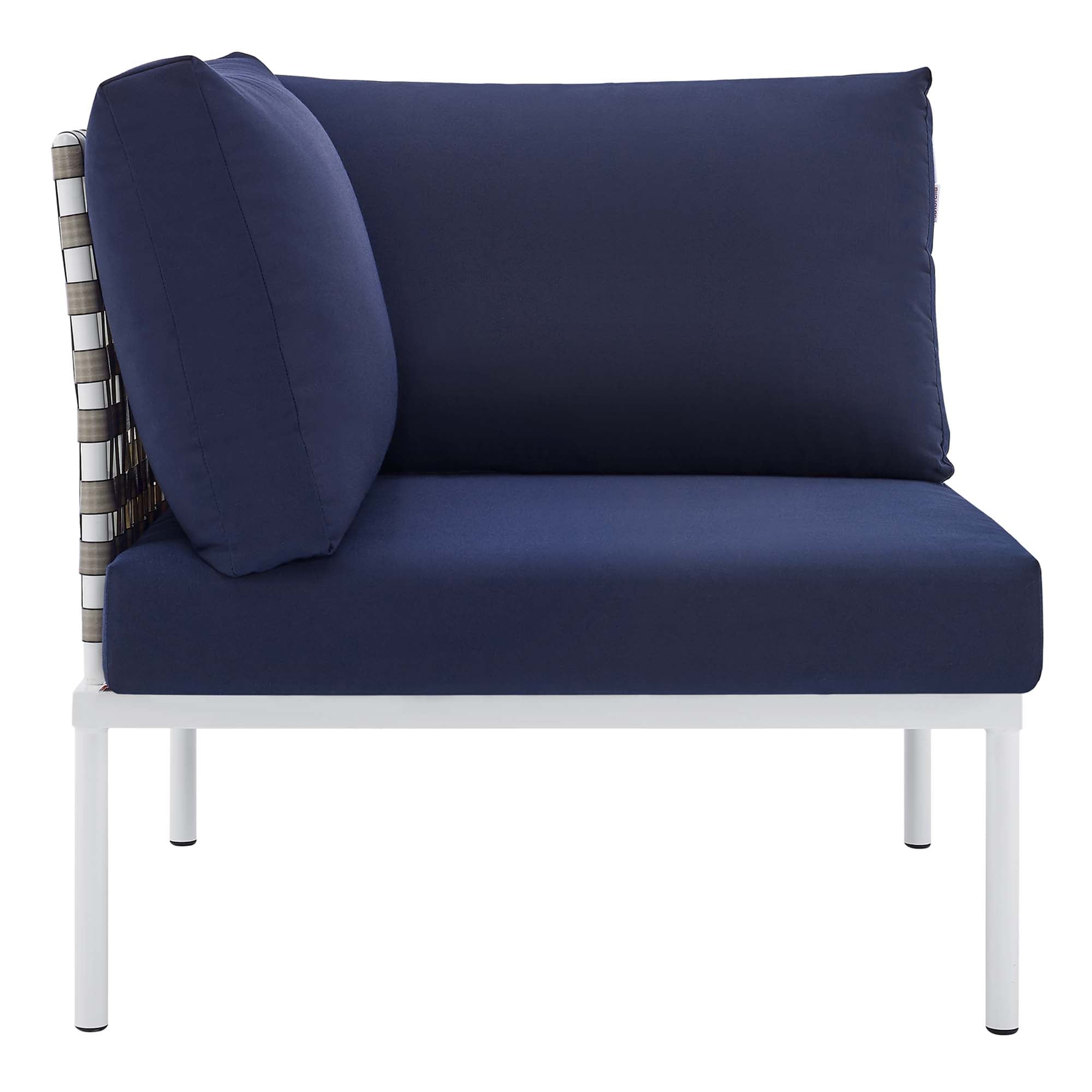 Harmony 7-Piece Sunbrella® Basket Weave Outdoor Patio Aluminum Sectional Sofa Set by Modway
