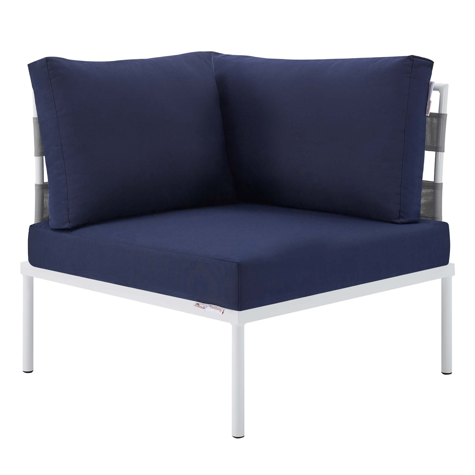 Harmony 8-Piece Sunbrella® Outdoor Patio Aluminum Sectional Sofa Set by Modway