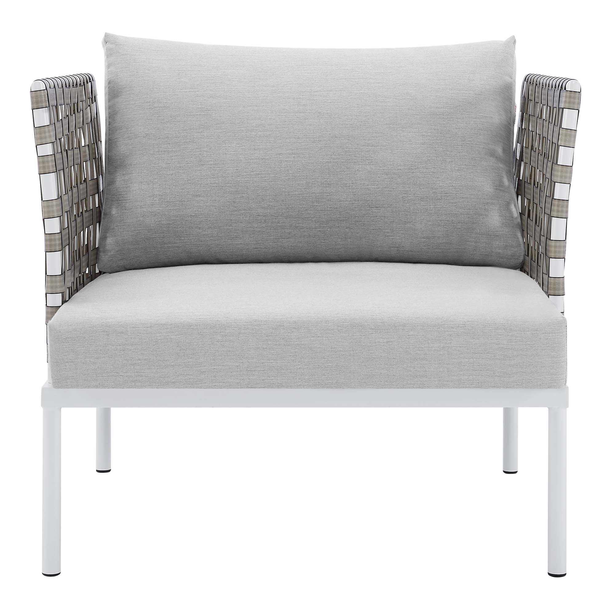 Harmony Sunbrella® Basket Weave Outdoor Patio Aluminum Armchair by Modway