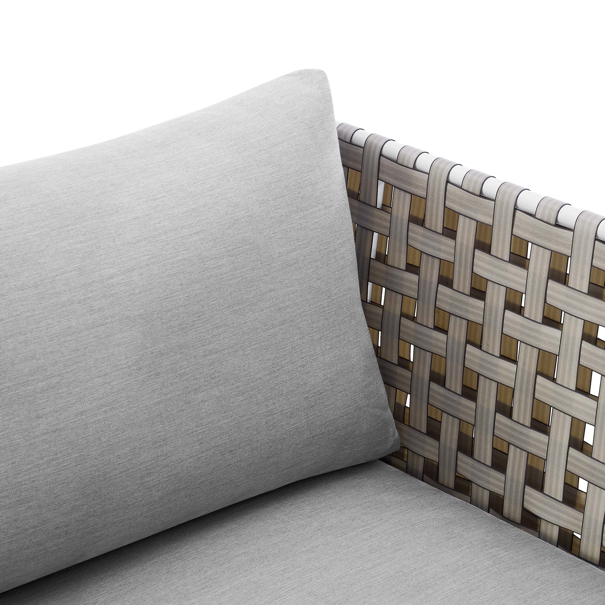 Harmony Sunbrella® Basket Weave Outdoor Patio Aluminum Armchair by Modway
