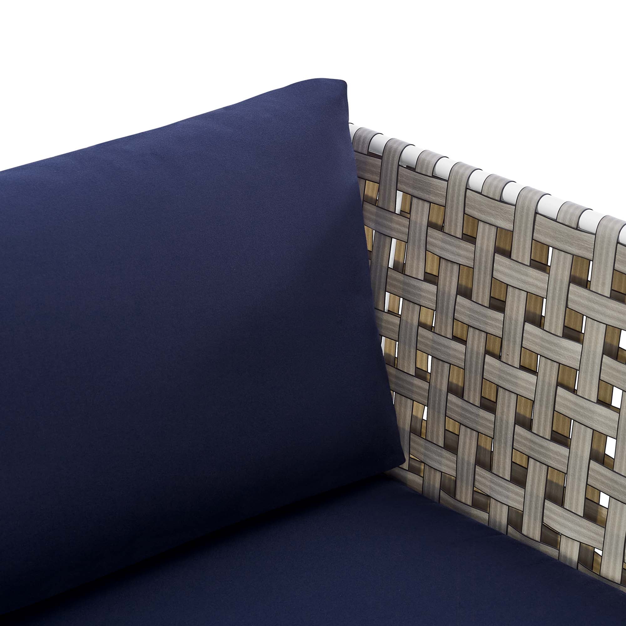 Harmony Sunbrella® Basket Weave Outdoor Patio Aluminum Armchair by Modway