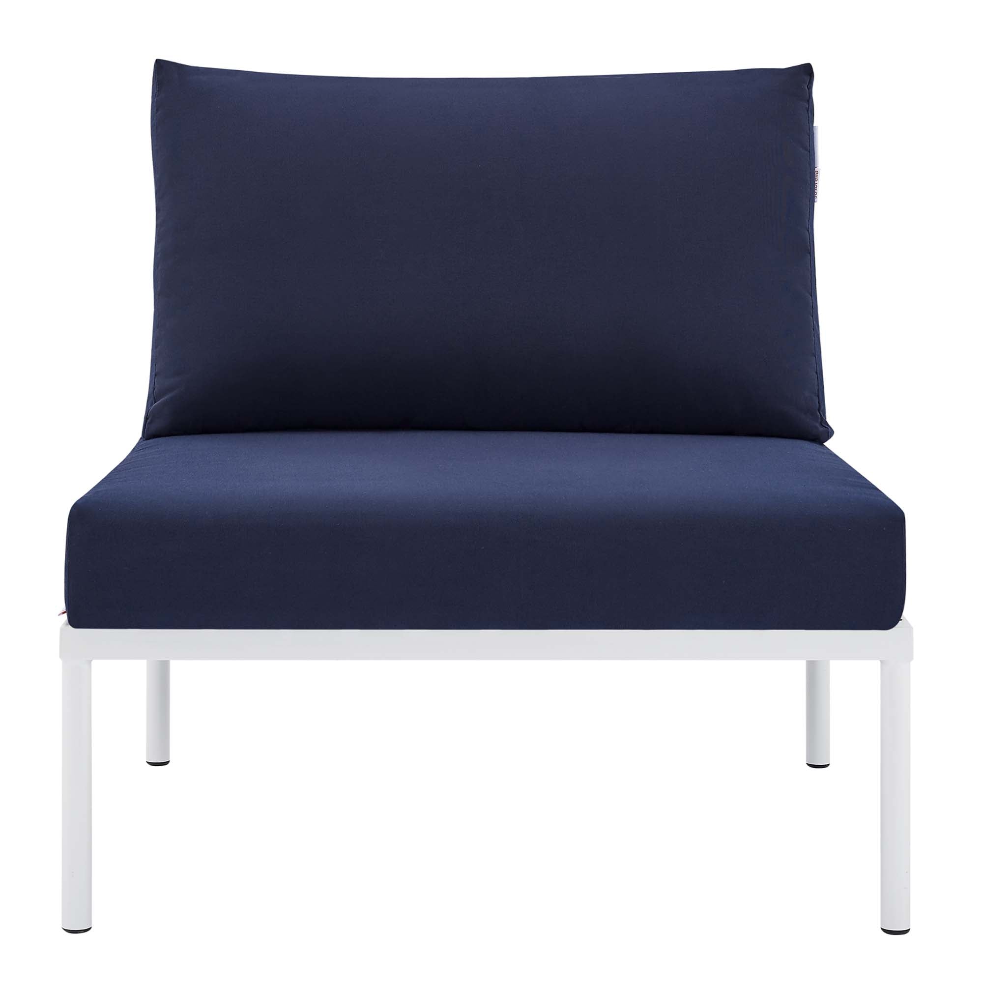 Harmony Sunbrella® Basket Weave Outdoor Patio Aluminum Armless Chair by Modway