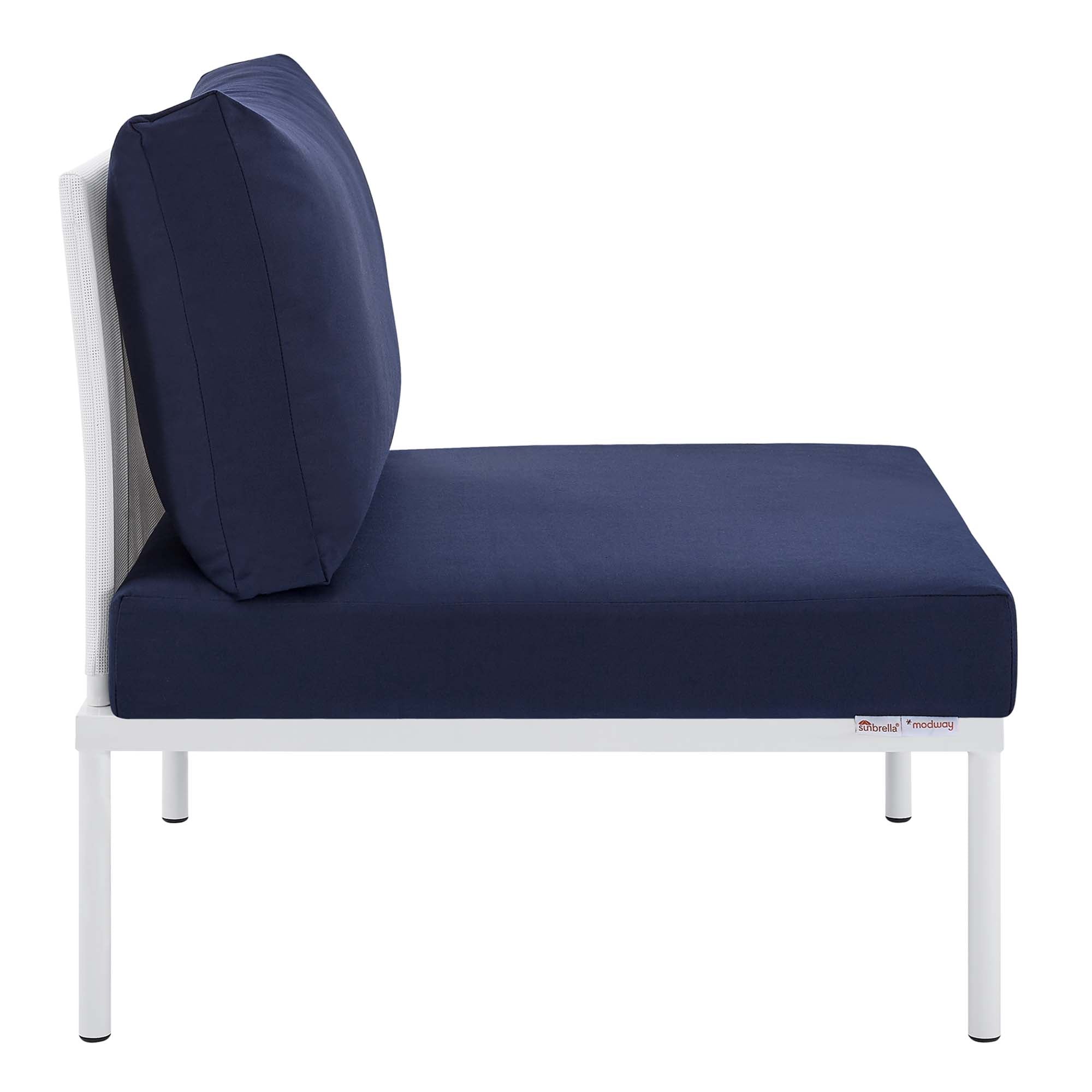 Harmony Sunbrella® Outdoor Patio Aluminum Armless Chair by Modway