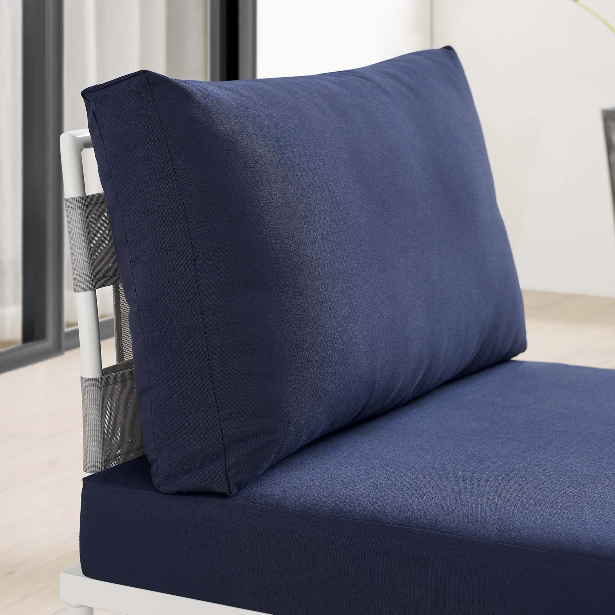 Harmony Sunbrella® Outdoor Patio Aluminum Armless Chair by Modway