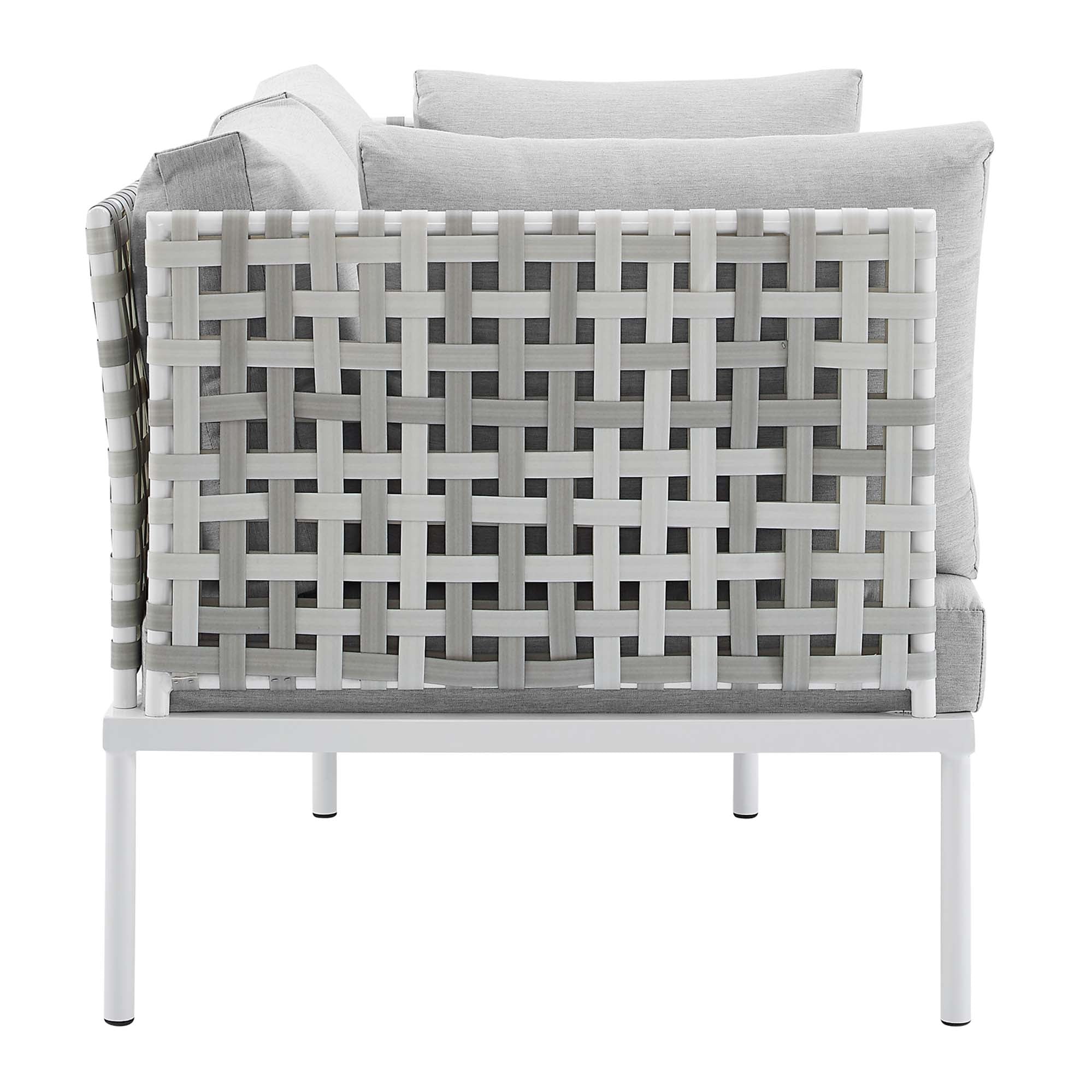 Harmony Sunbrella® Basket Weave Outdoor Patio Aluminum Loveseat by Modway