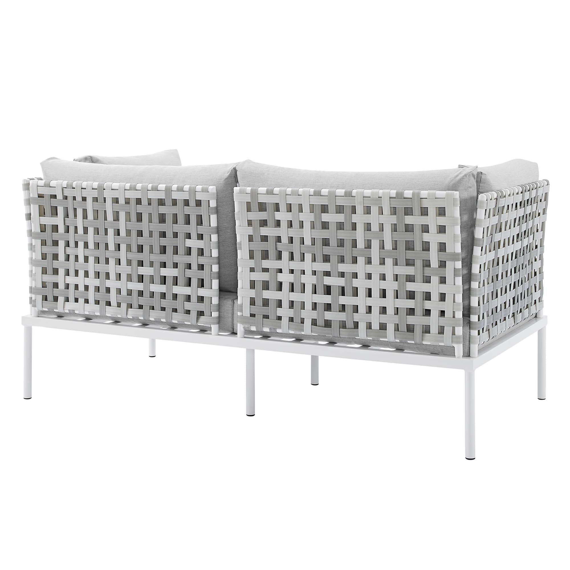 Harmony Sunbrella® Basket Weave Outdoor Patio Aluminum Loveseat by Modway