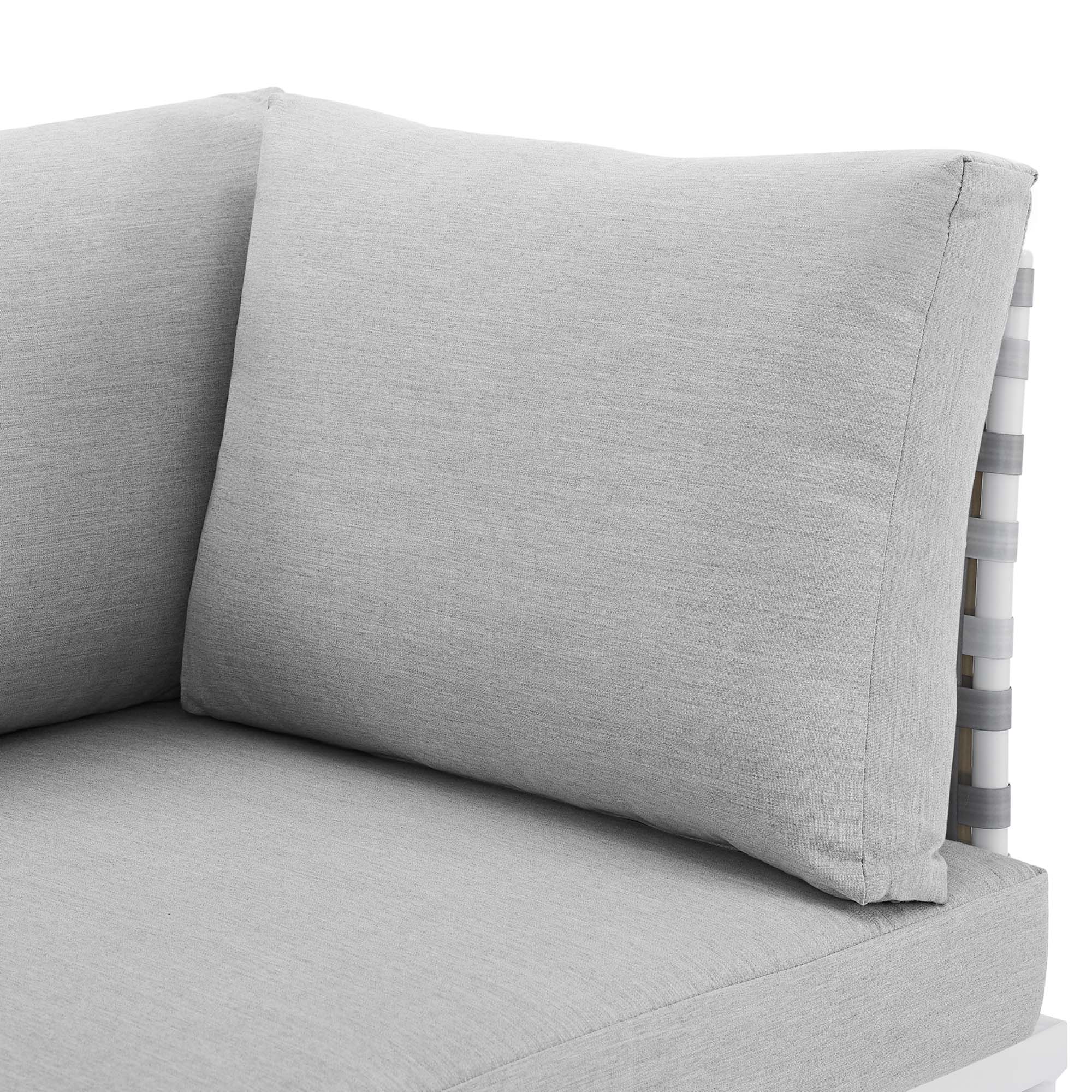 Harmony Sunbrella® Basket Weave Outdoor Patio Aluminum Loveseat by Modway