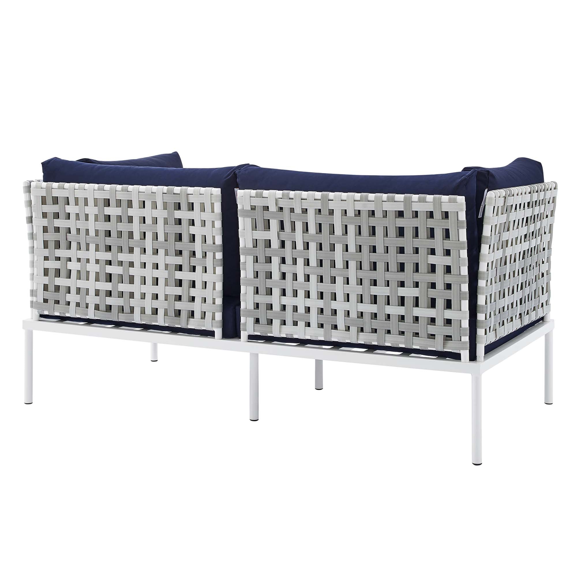 Harmony Sunbrella® Basket Weave Outdoor Patio Aluminum Loveseat by Modway