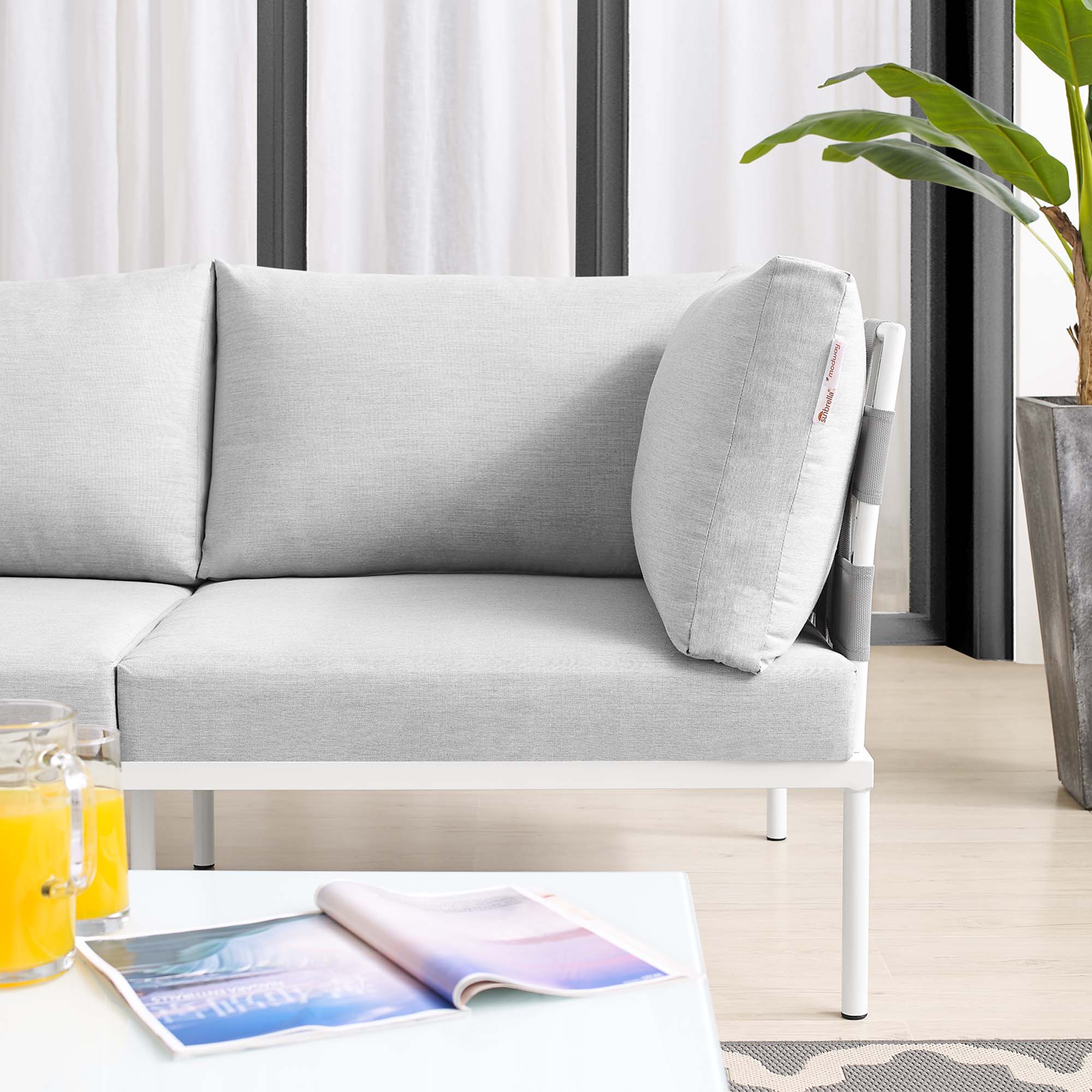 Harmony Sunbrella® Outdoor Patio Aluminum Loveseat by Modway
