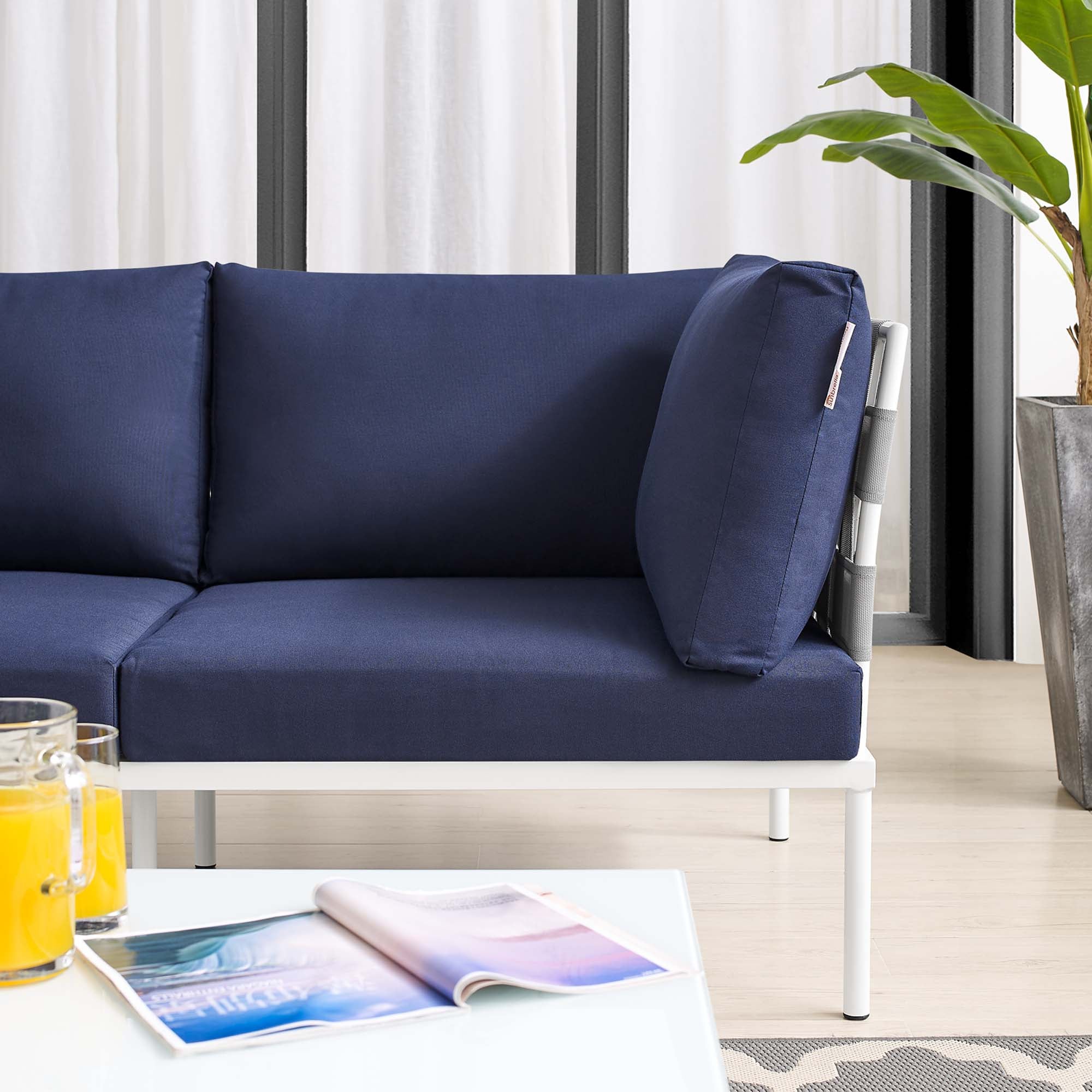 Harmony Sunbrella® Outdoor Patio Aluminum Loveseat by Modway