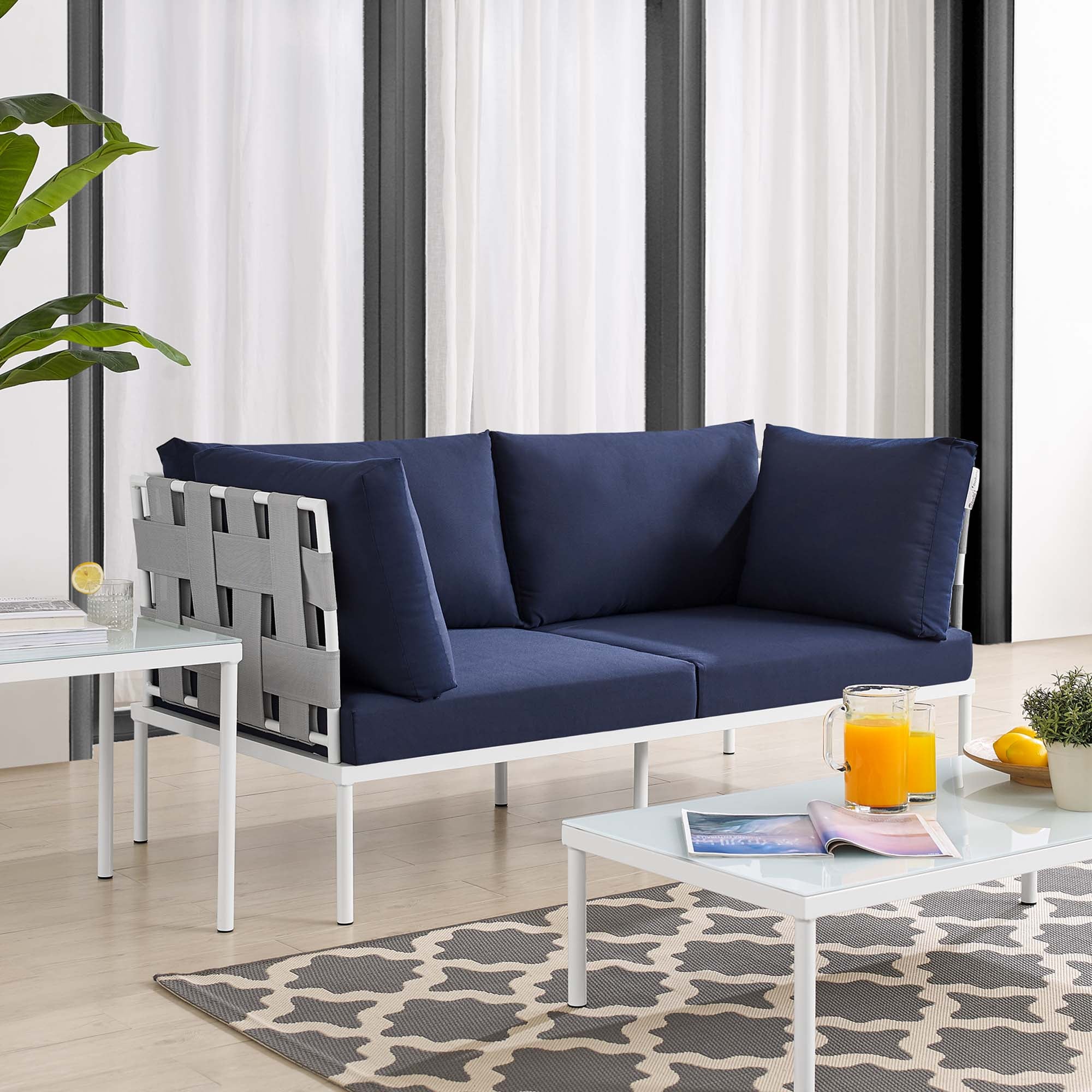 Harmony Sunbrella® Outdoor Patio Aluminum Loveseat by Modway
