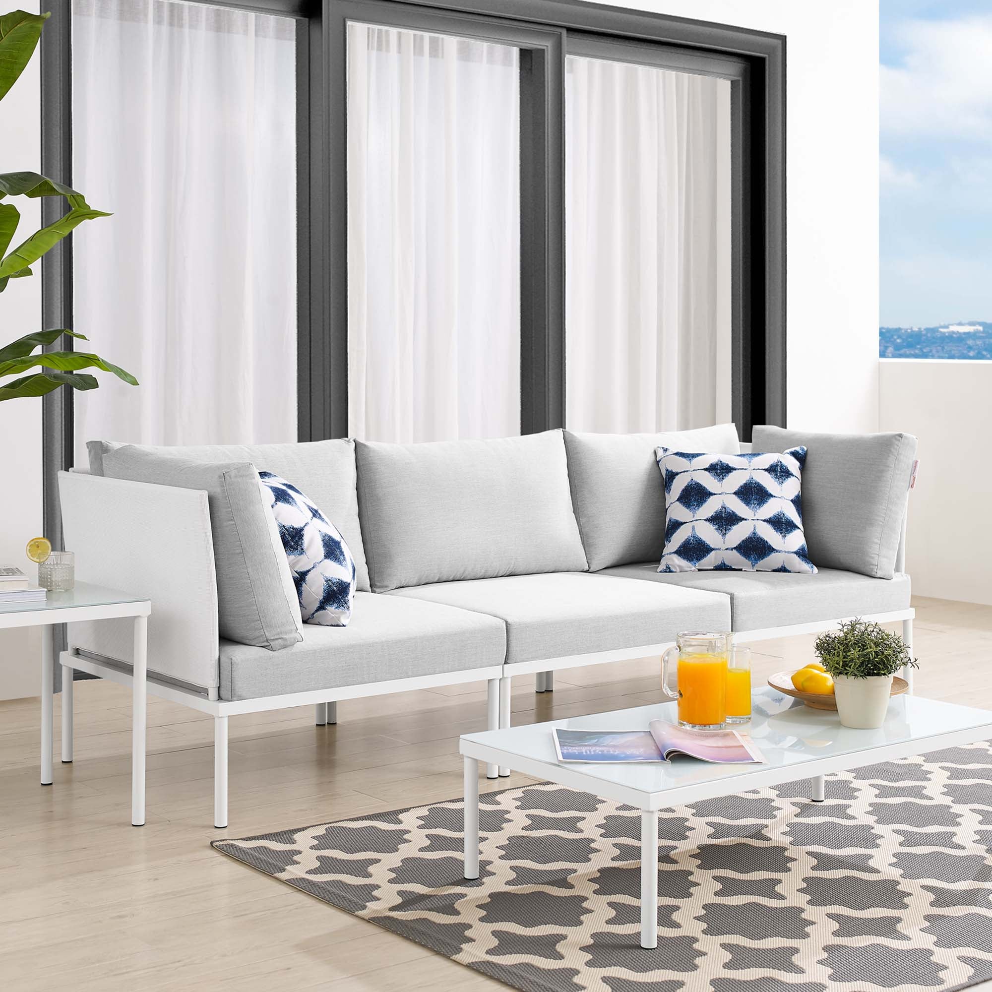 Harmony Sunbrella® Outdoor Patio Aluminum Sofa by Modway