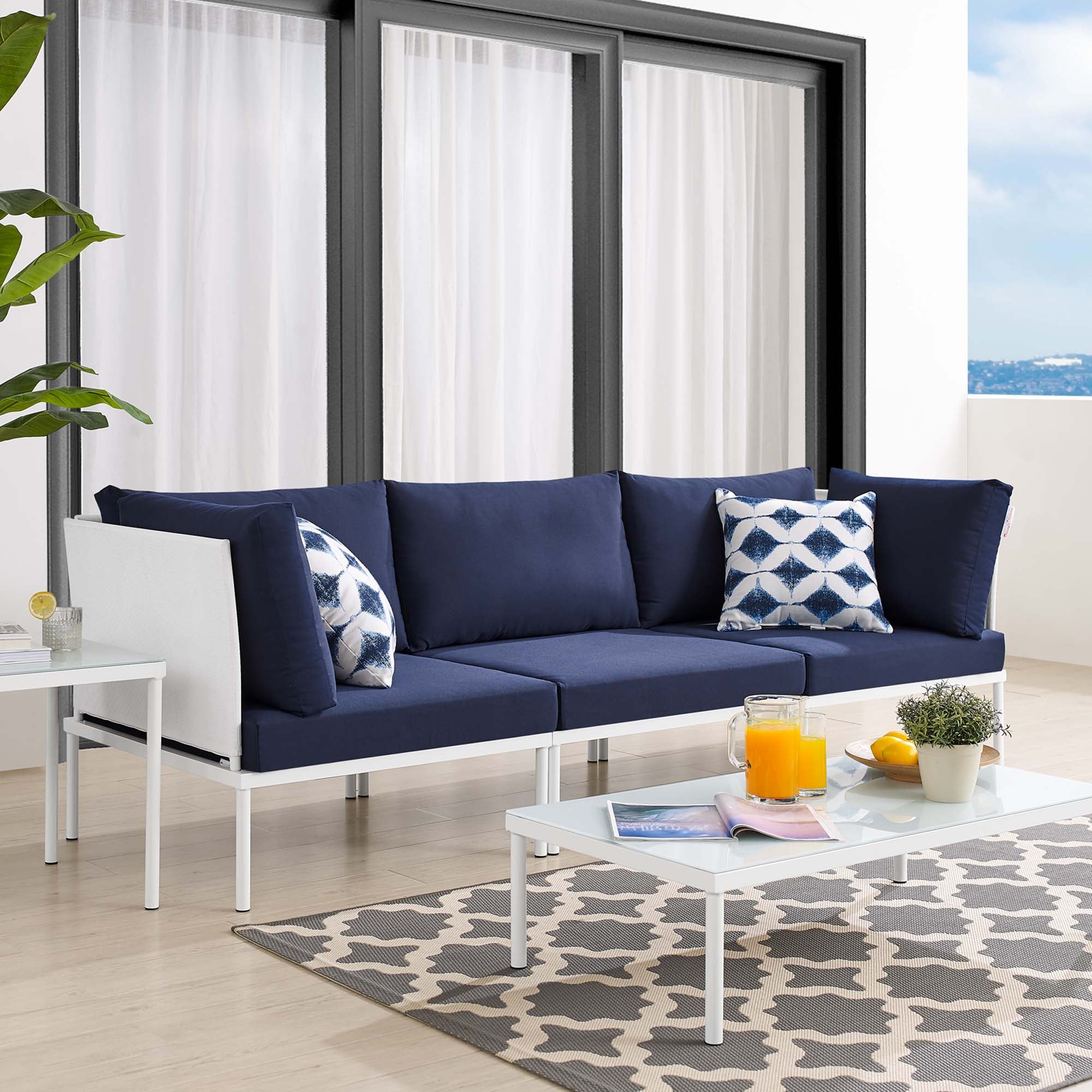 Harmony Sunbrella® Outdoor Patio Aluminum Sofa by Modway