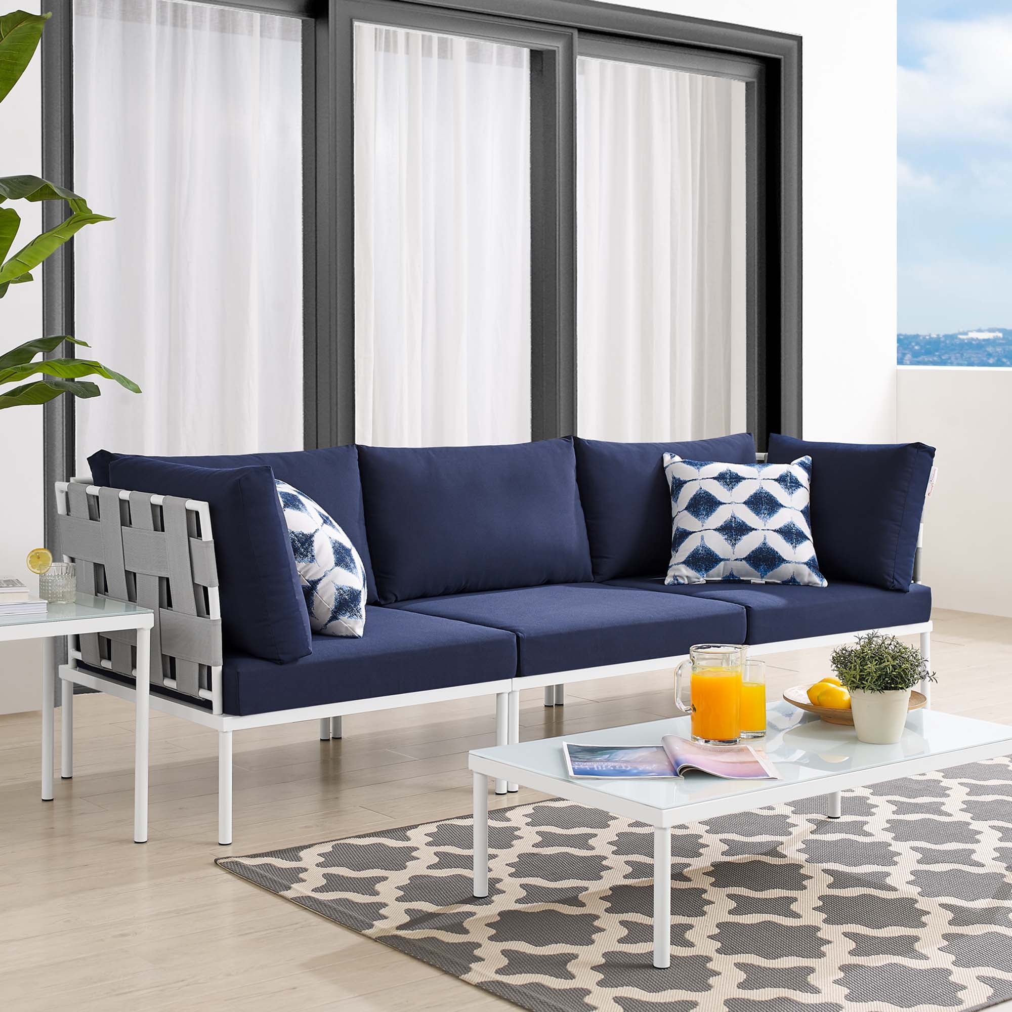 Harmony Sunbrella® Outdoor Patio Aluminum Sofa by Modway