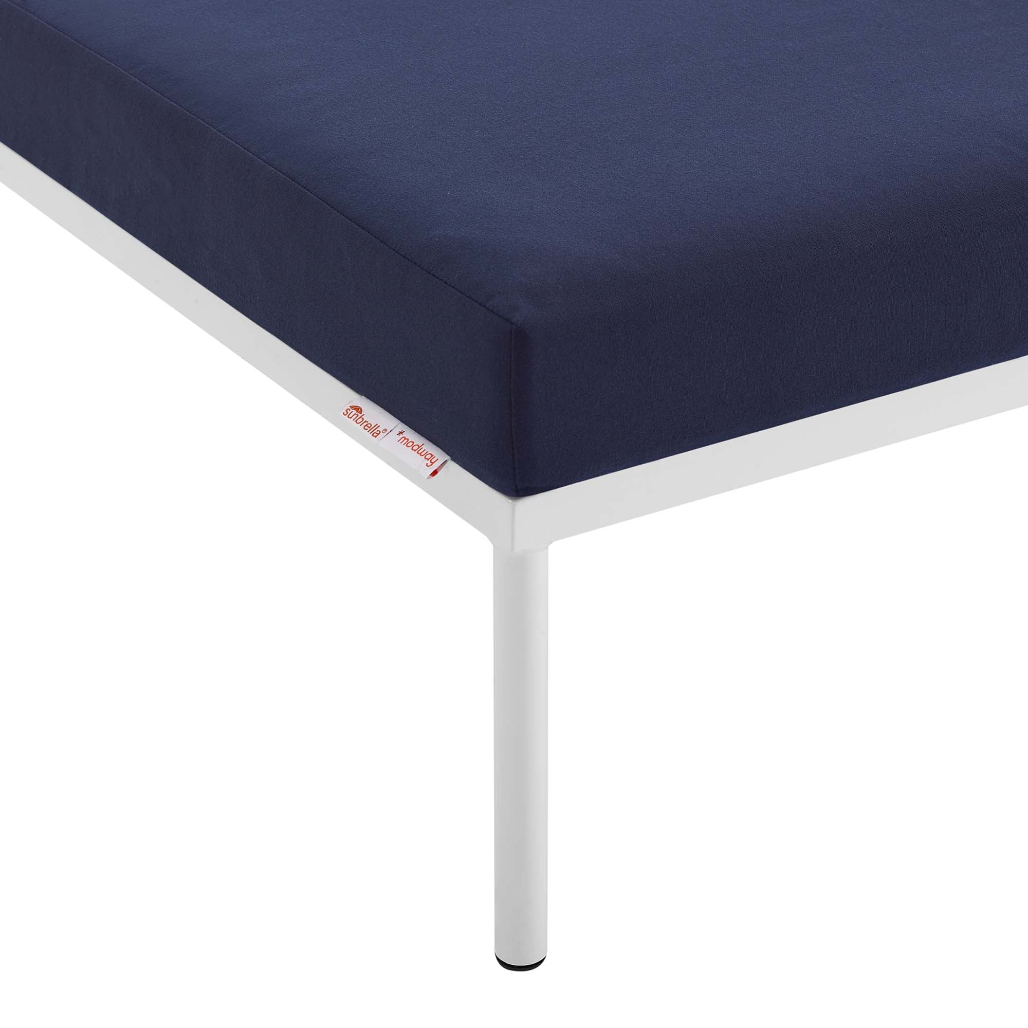 Harmony Sunbrella® Outdoor Patio Aluminum Ottoman by Modway
