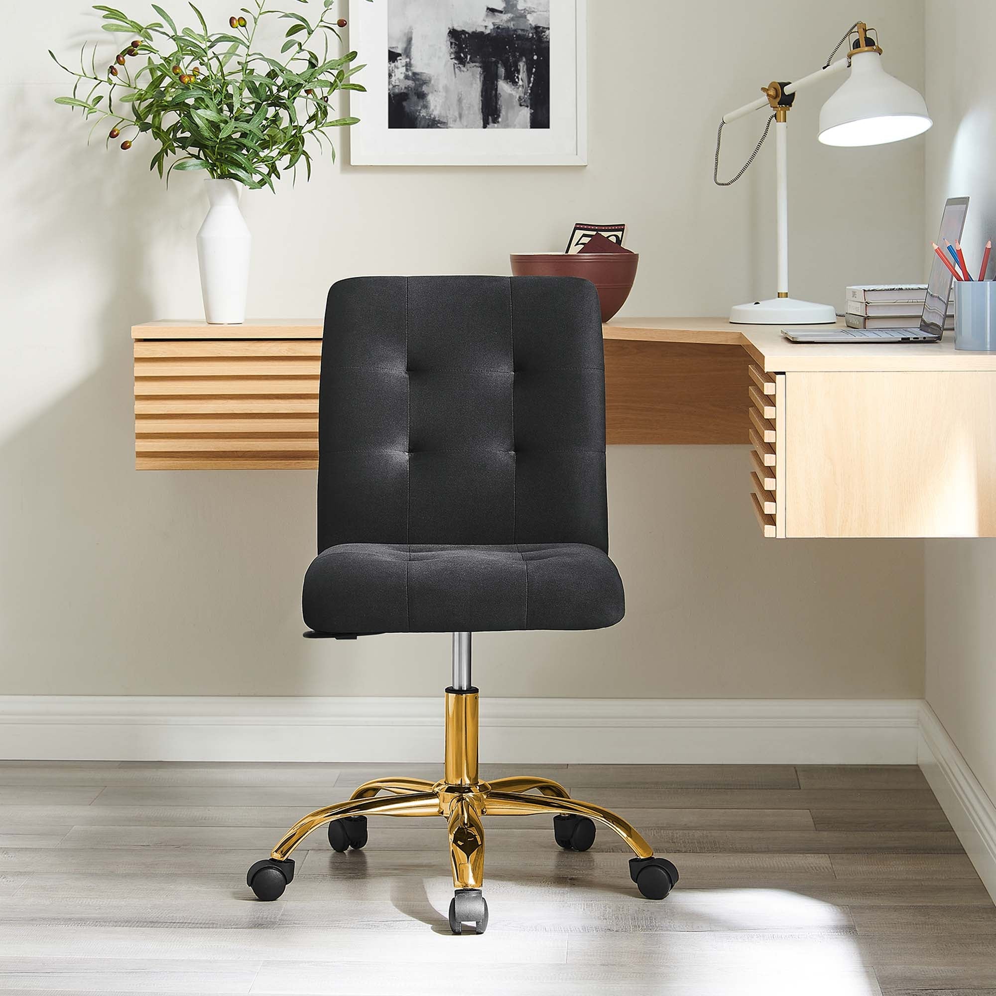 Prim Armless Performance Velvet Office Chair by Modway