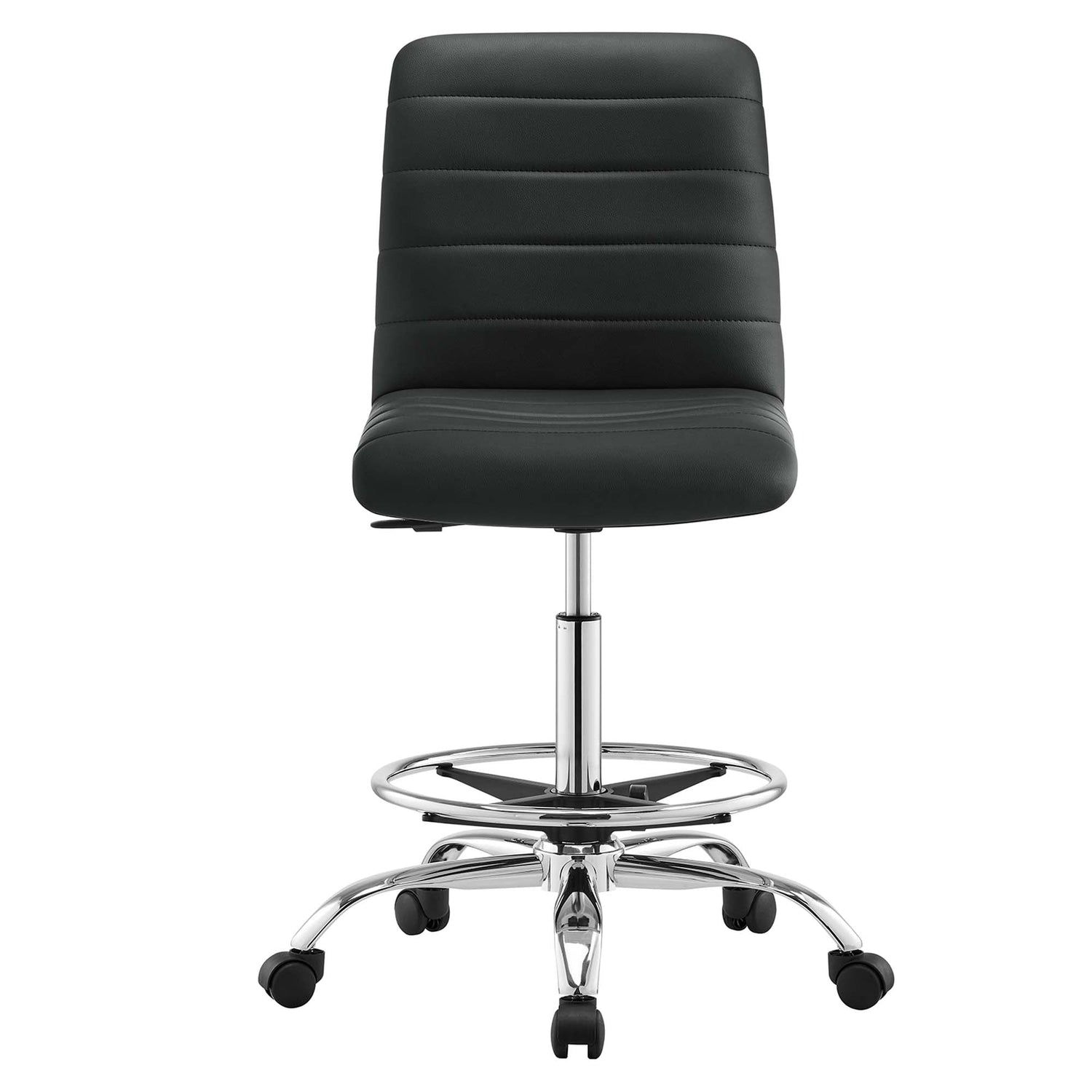 Ripple Armless Vegan Leather Drafting Chair by Modway