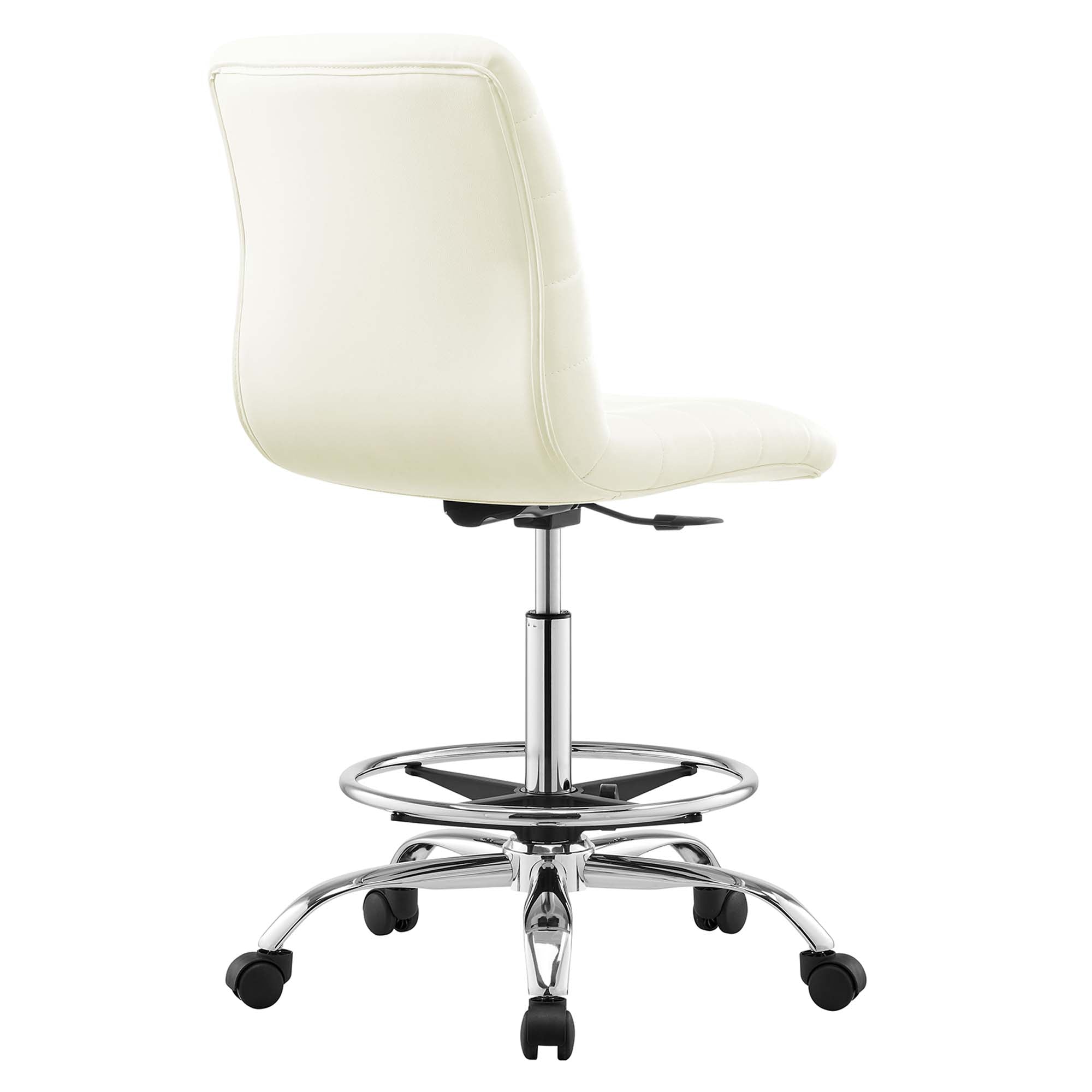 Ripple Armless Vegan Leather Drafting Chair by Modway