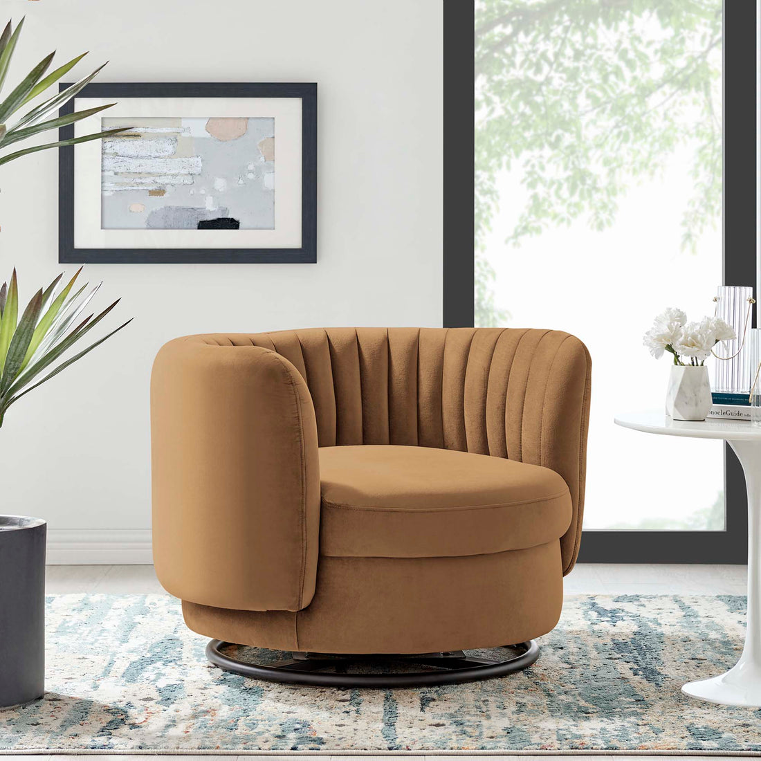 Embrace Tufted Performance Velvet Performance Velvet Swivel Chair by Modway