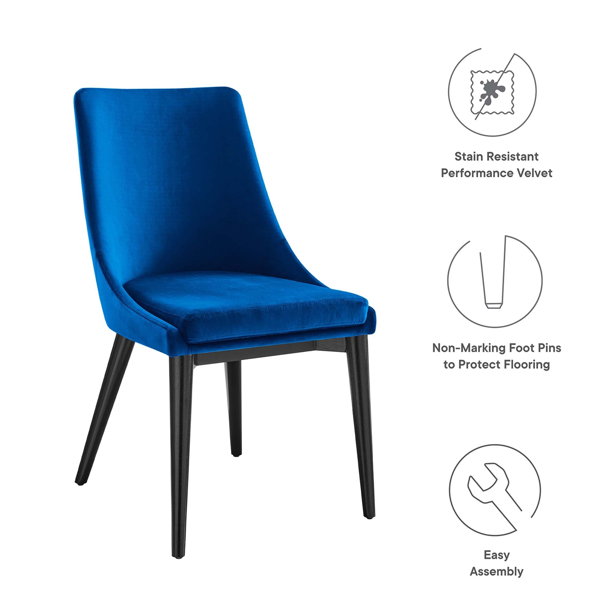 Viscount Performance Velvet Dining Chair by Modway
