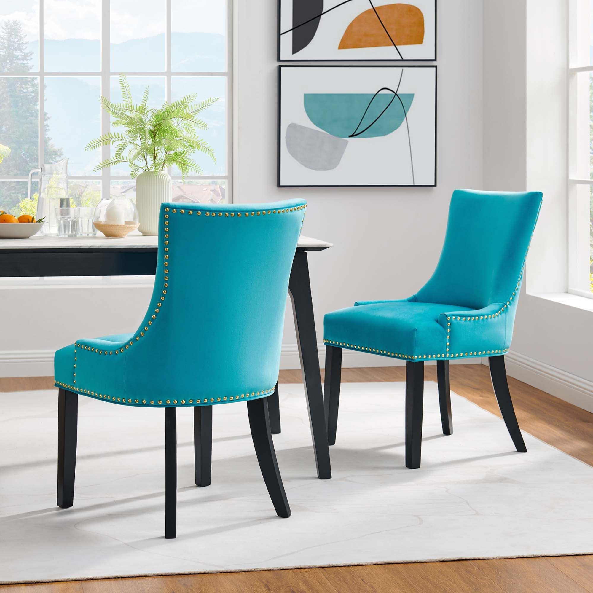 Marquis Performance Velvet Dining Chairs - Set of 2 by Modway