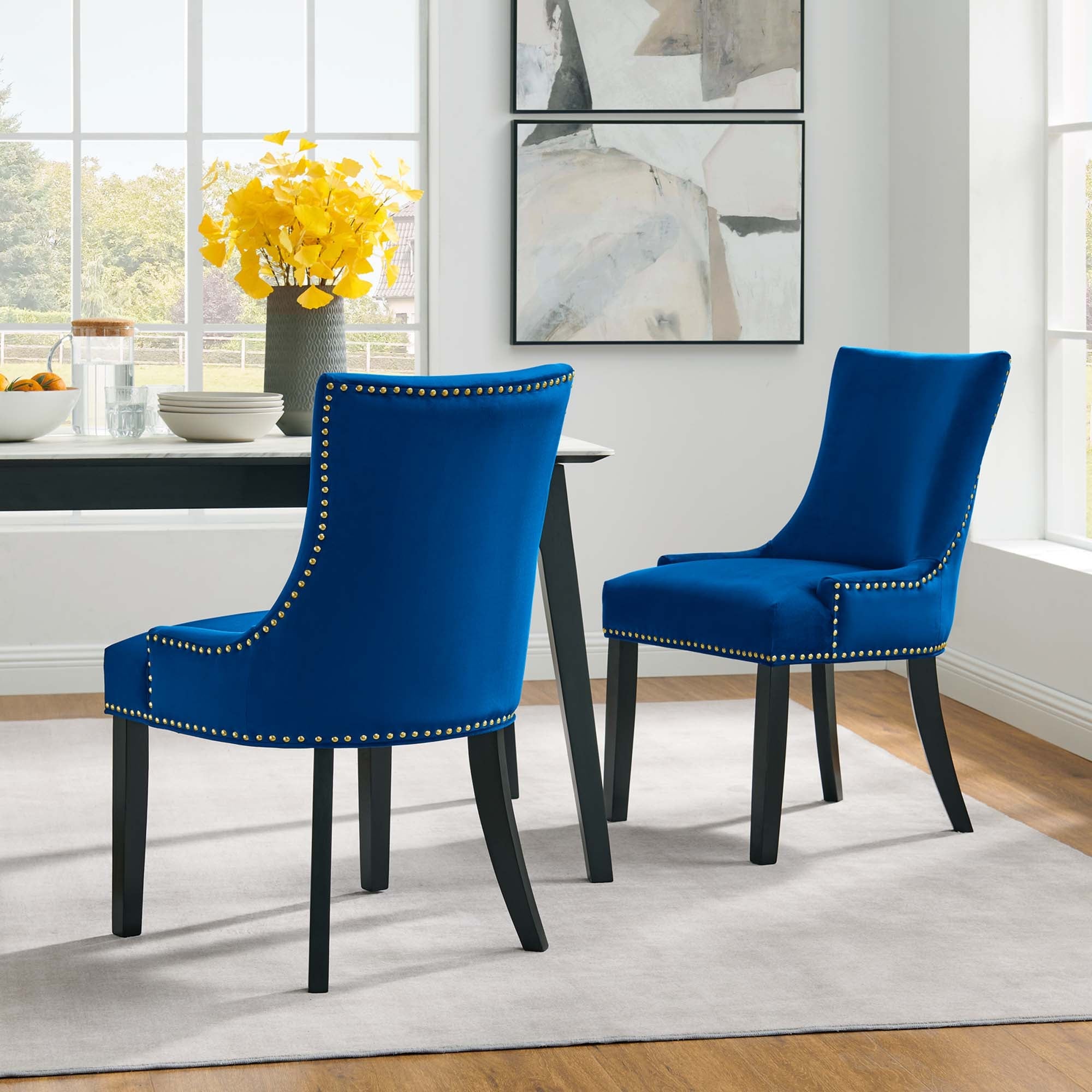 Marquis Performance Velvet Dining Chairs - Set of 2 by Modway