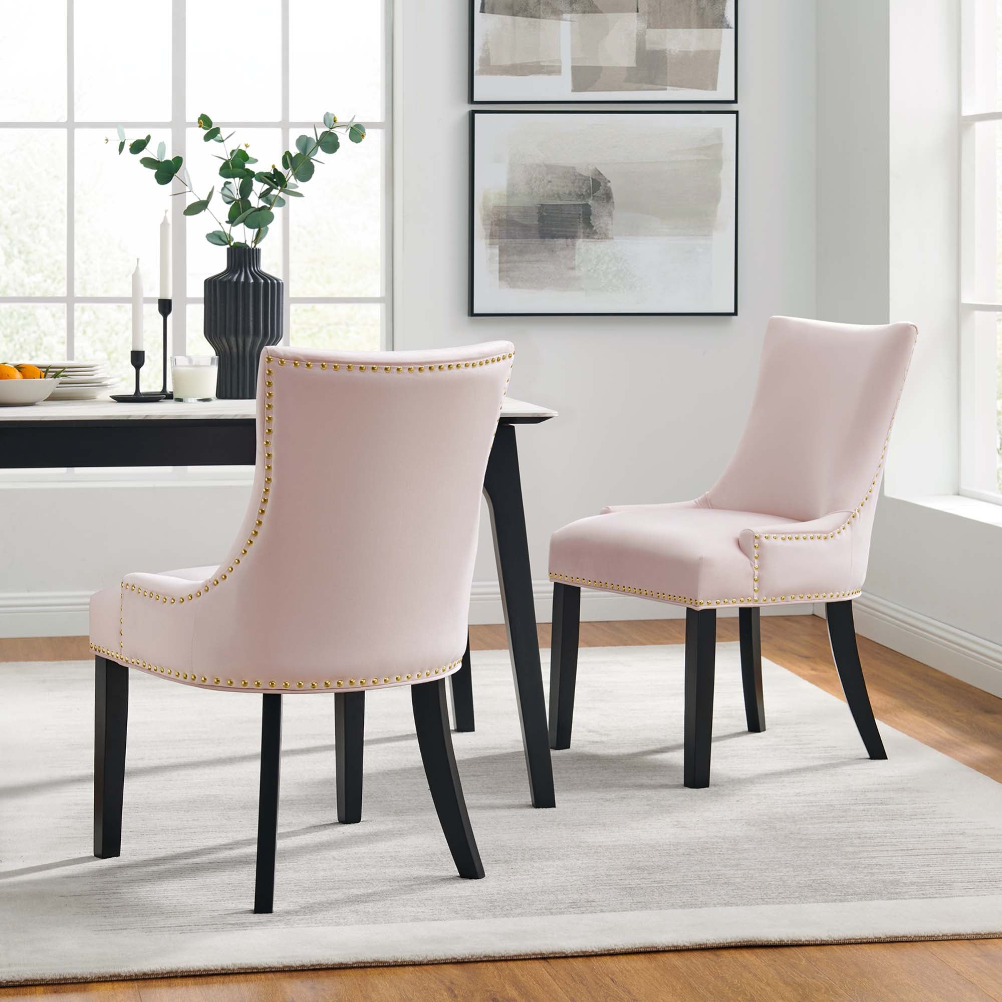 Marquis Performance Velvet Dining Chairs - Set of 2 by Modway