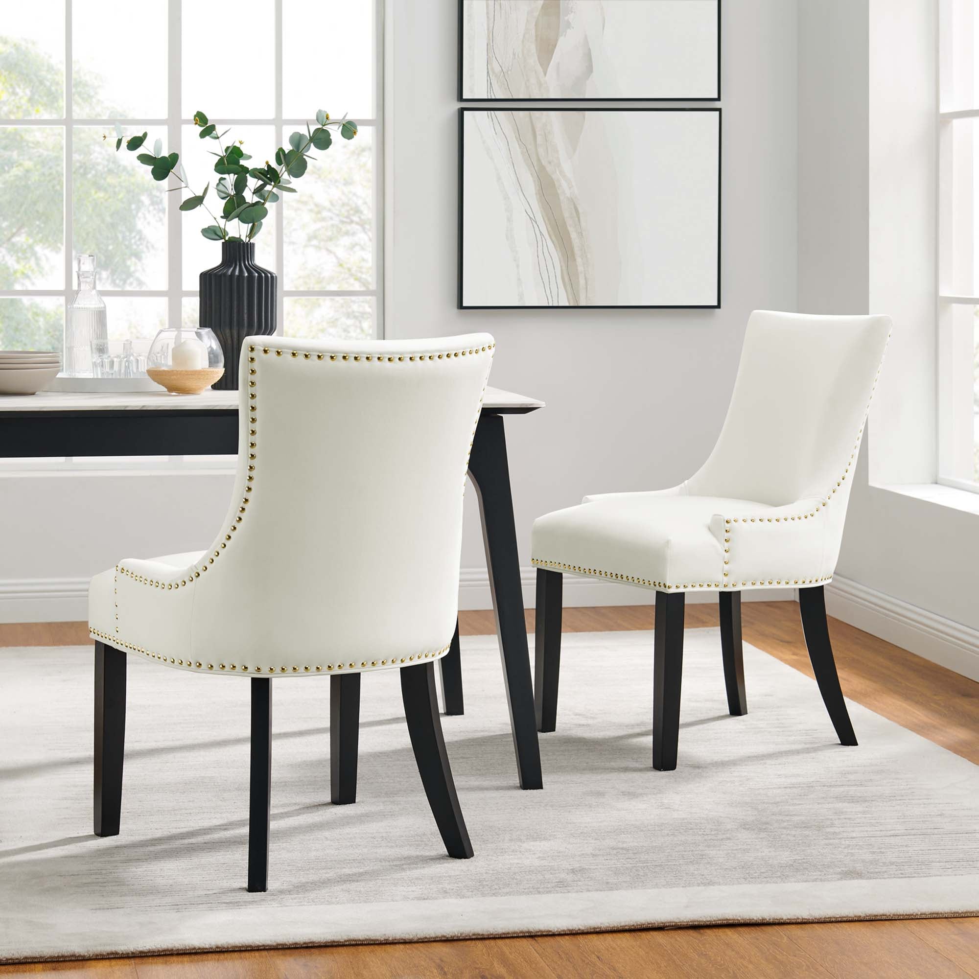 Marquis Performance Velvet Dining Chairs - Set of 2 by Modway