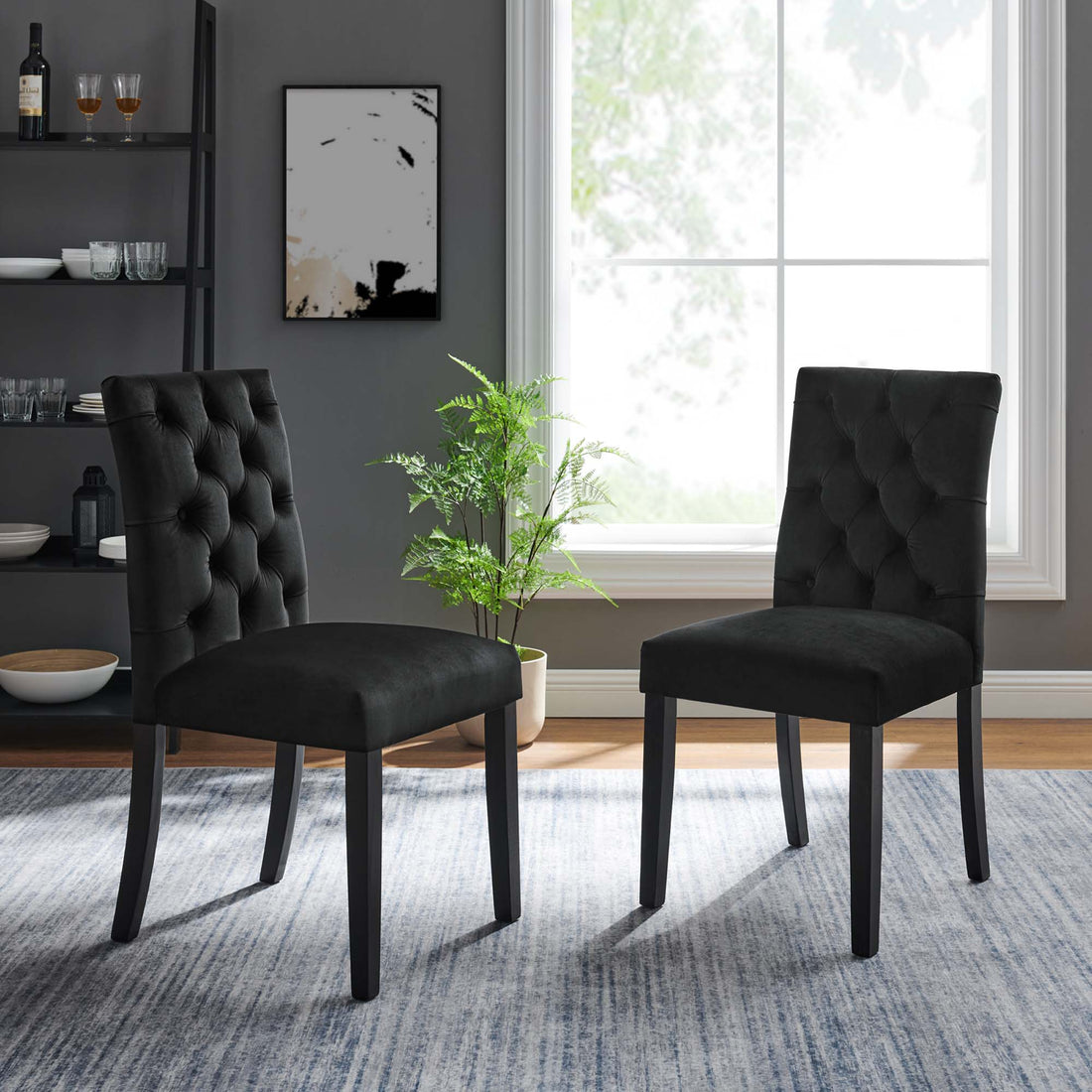 Duchess Performance Velvet Dining Chairs - Set of 2 by Modway